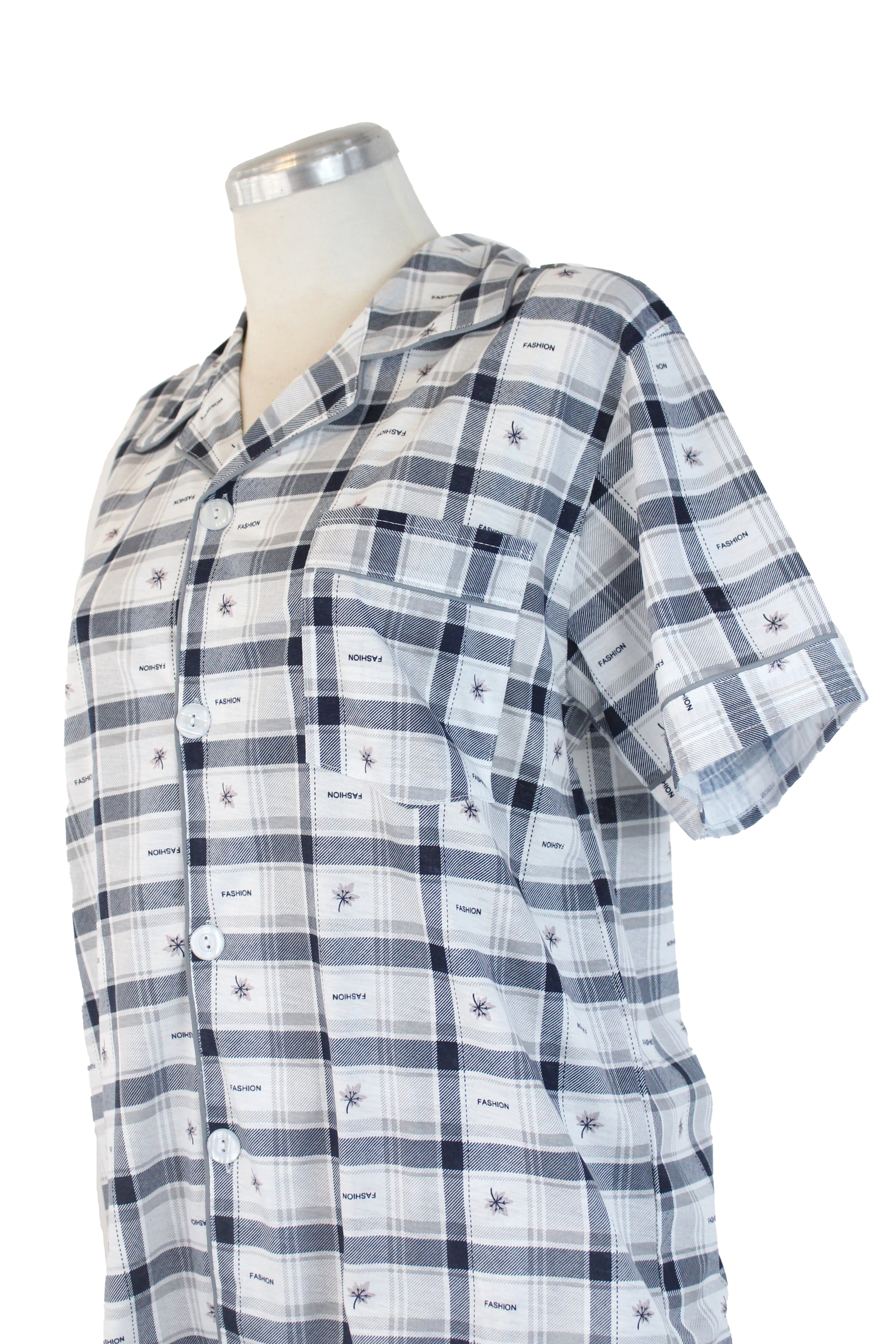 88011 Pijamada Camisa y Pantalón Diseño Cuadros Fashion