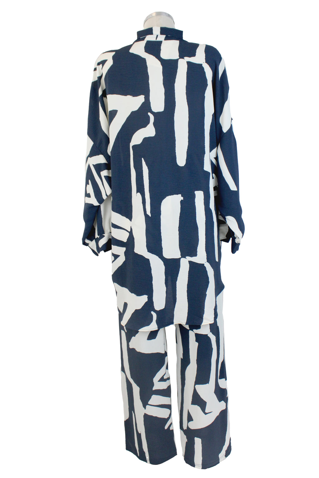 S-2579 Conjunto Camisón Estampado Abstracto