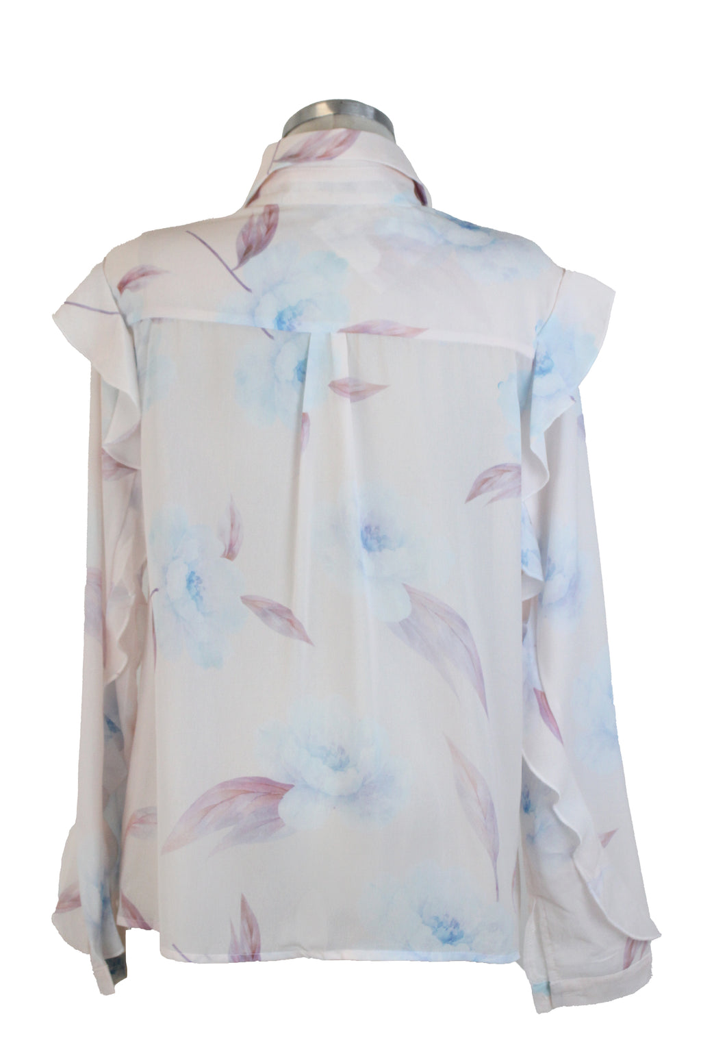 ML9068 Camisa con Olanes en Bordes Diseño Floral