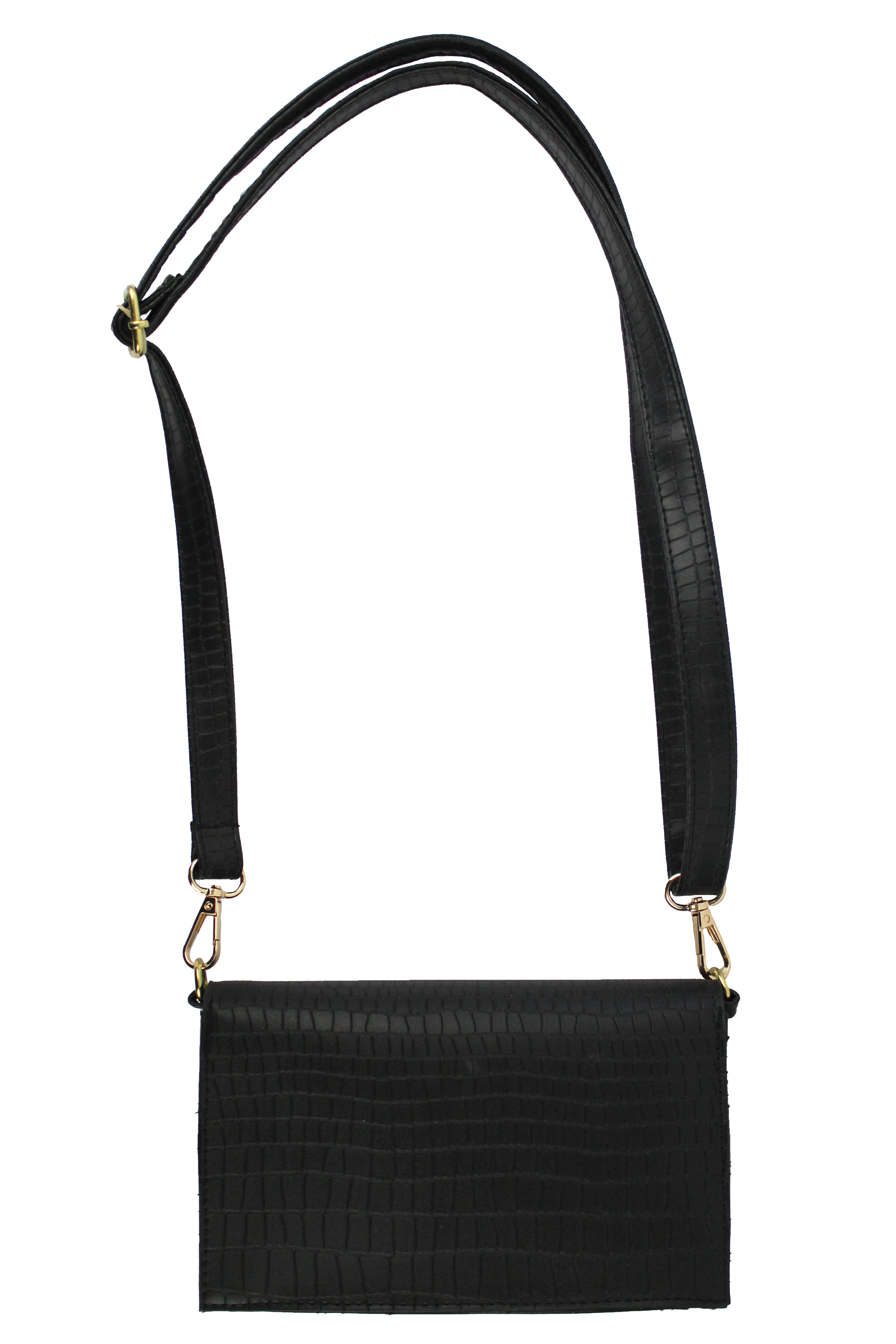 4304 Bolsa Crossbody Croc Negro Buzon