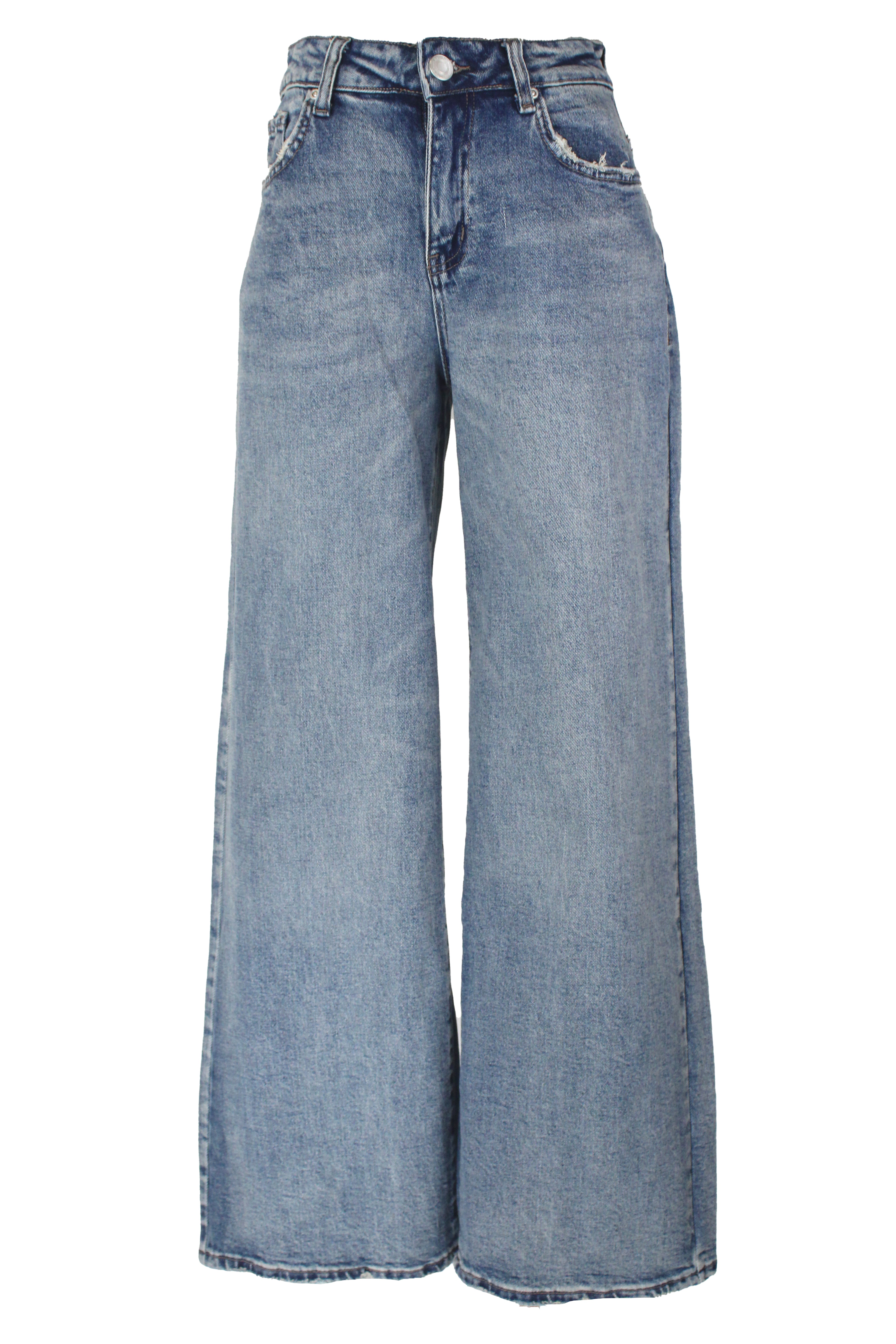 ES-2427 Pantalón de Mezclilla Pierna Ancha