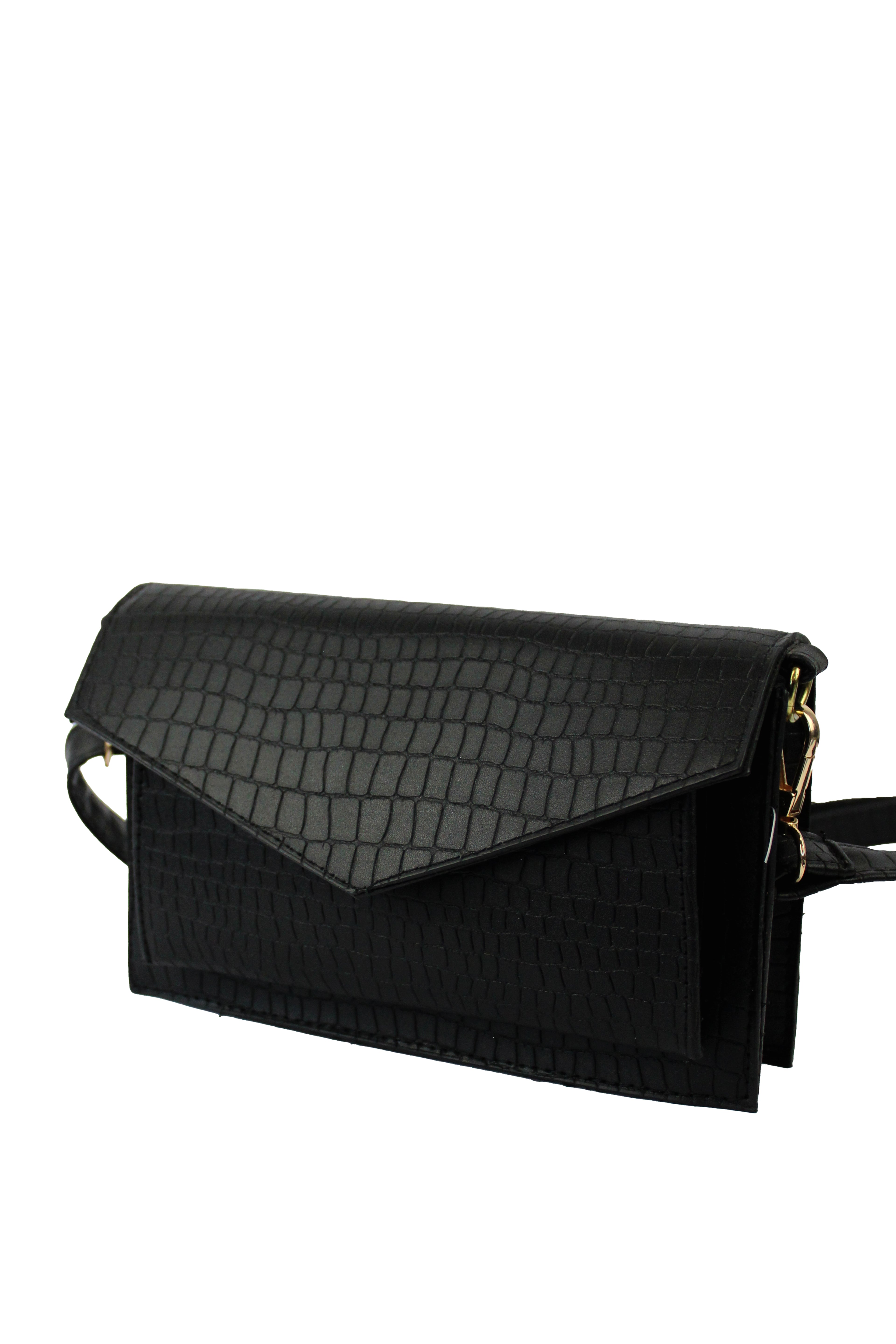 4304 Bolsa Crossbody Croc Negro Buzon
