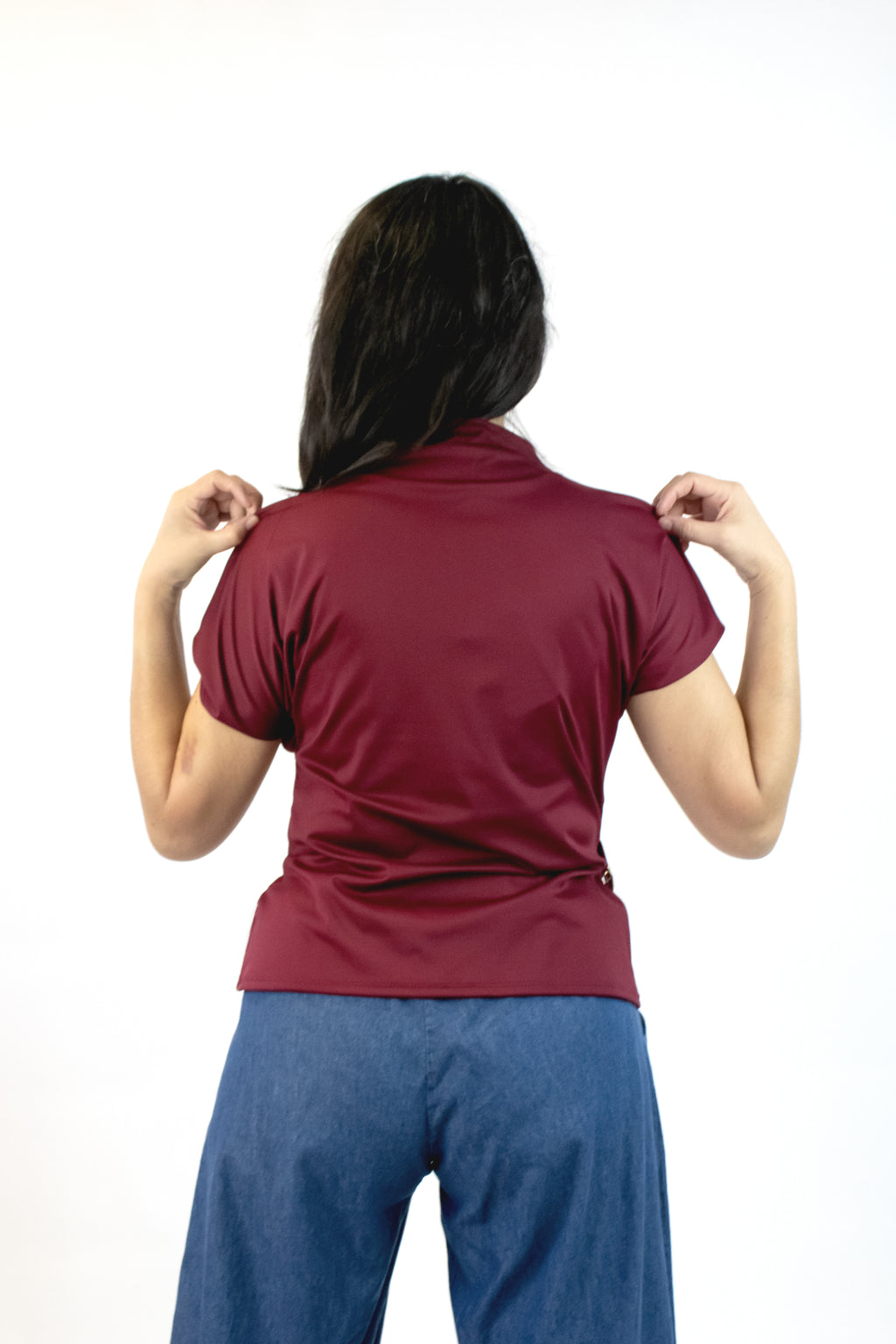 1326LCJ Blusa Hebilla Irregular Inferior