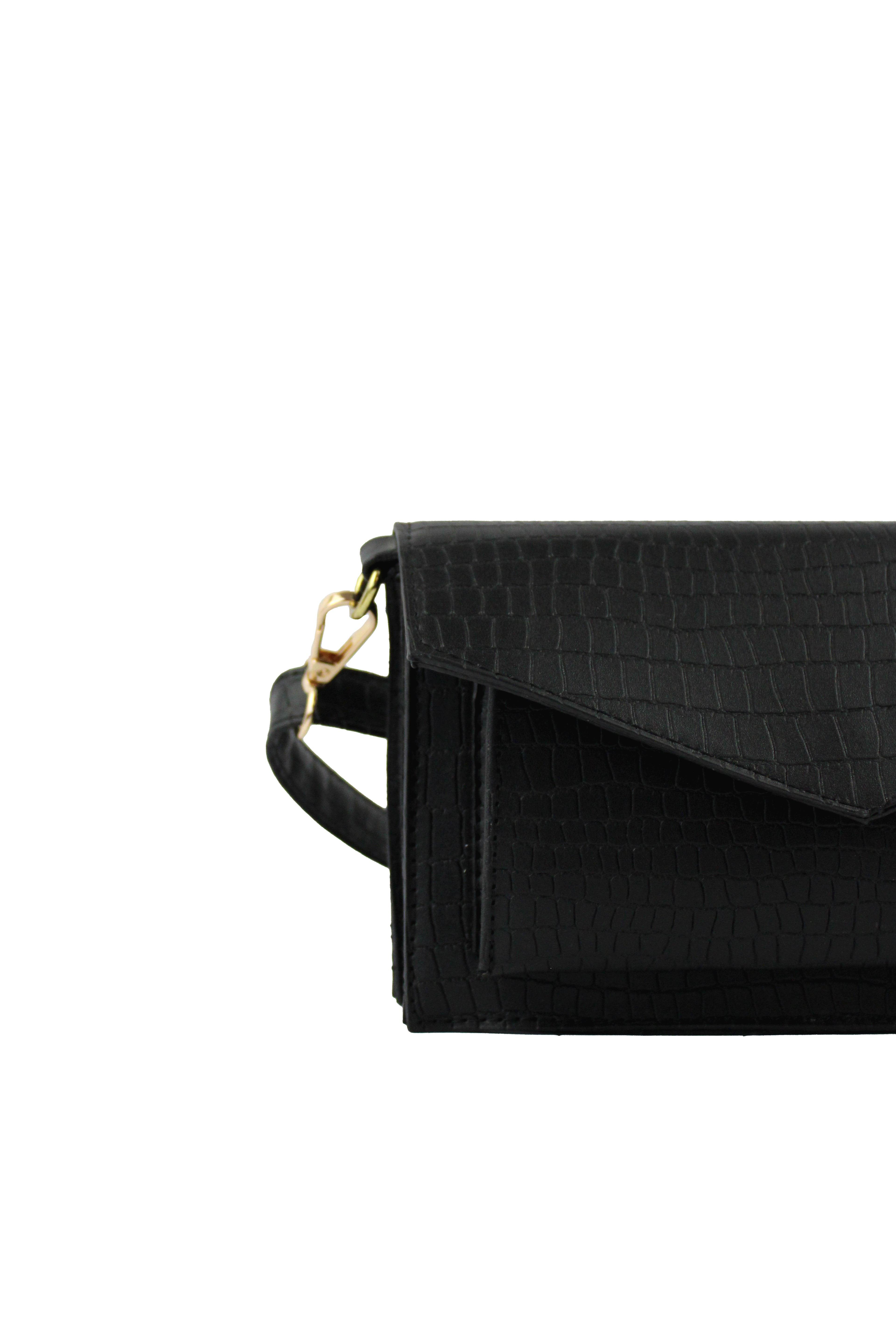 4304 Bolsa Crossbody Croc Negro Buzon