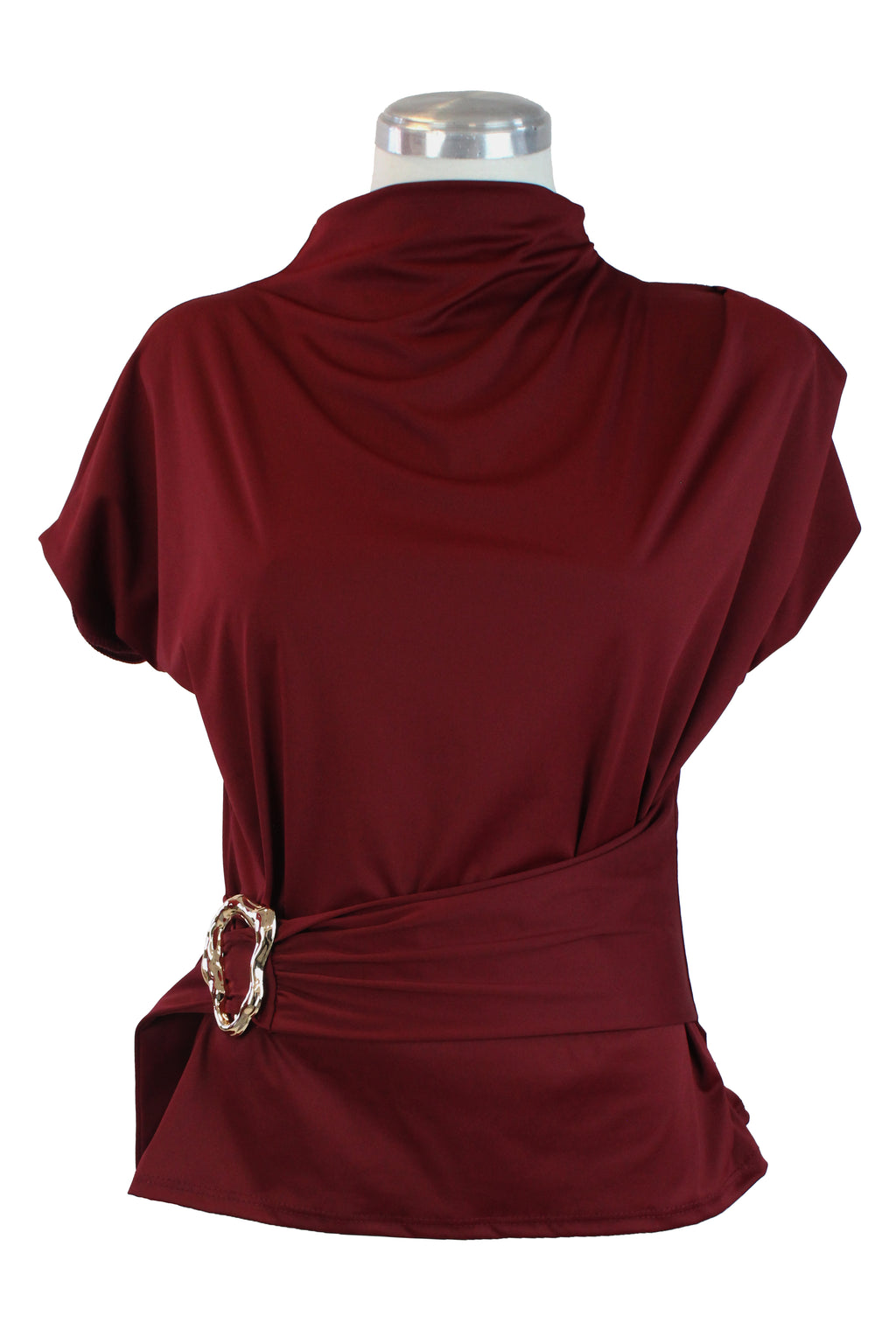 1326LCJ Blusa Hebilla Irregular Inferior