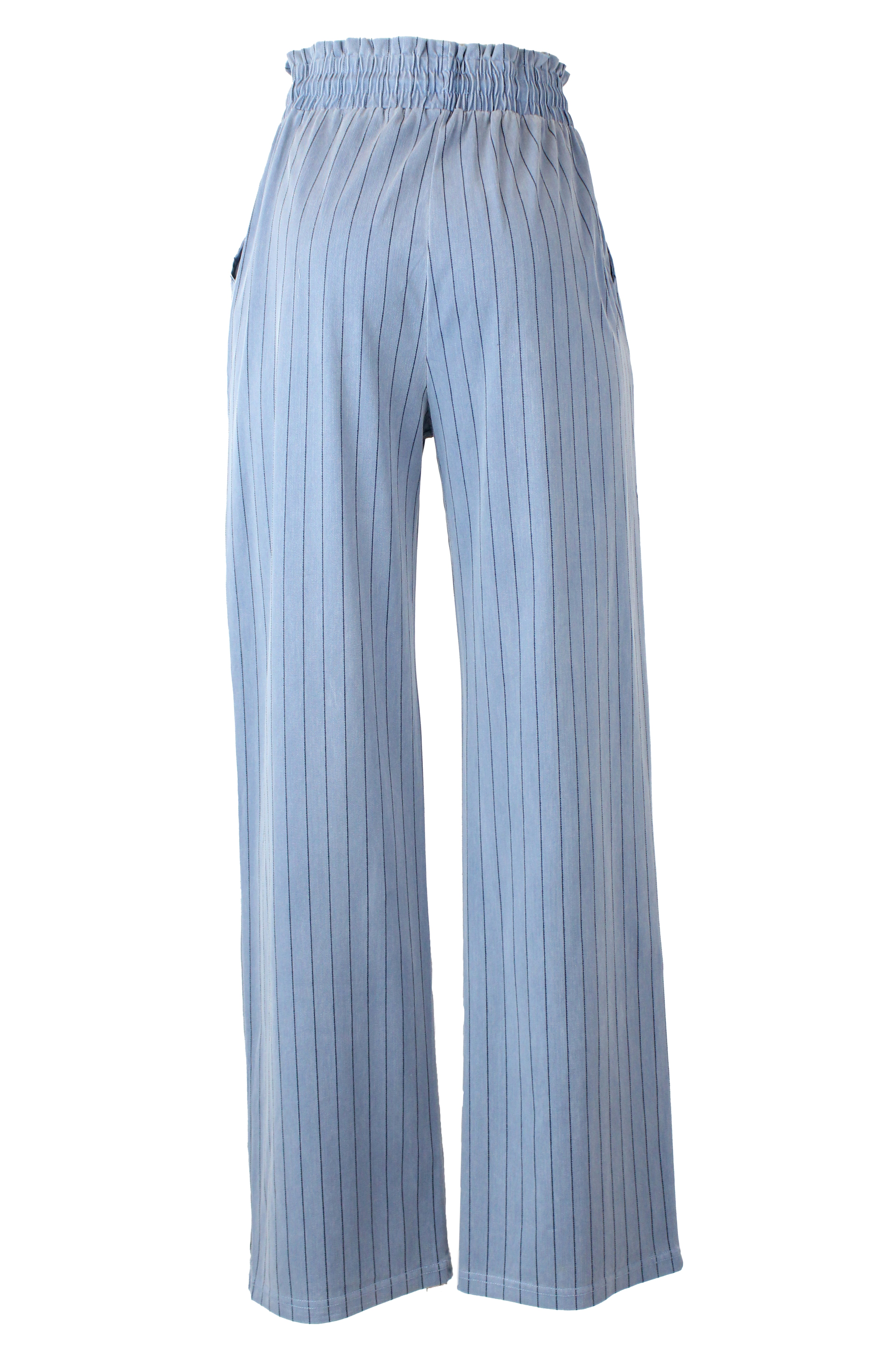 ZH-1657 Pantalón Ancho Diseño Líneas Olan Superior