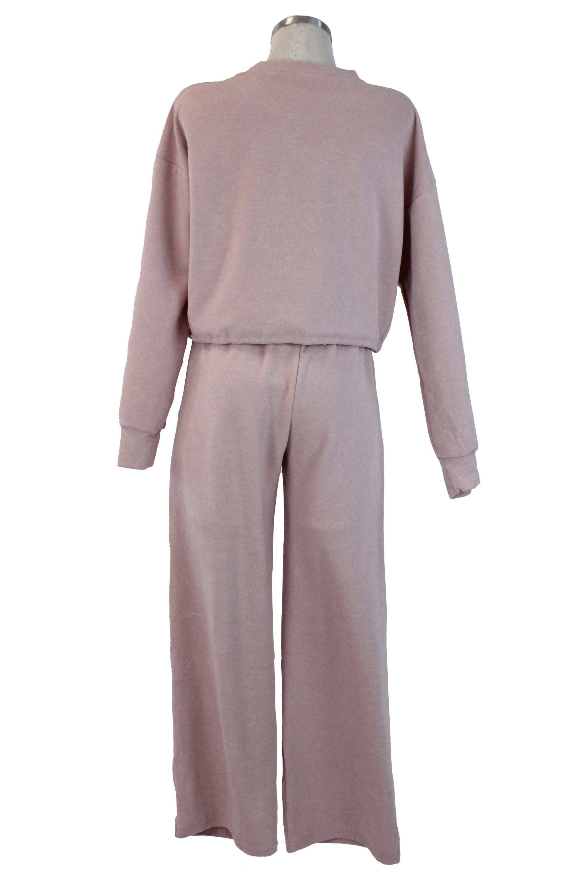 HJ-D525 Conjunto Suéter con Agujeta y Pantalón Liso