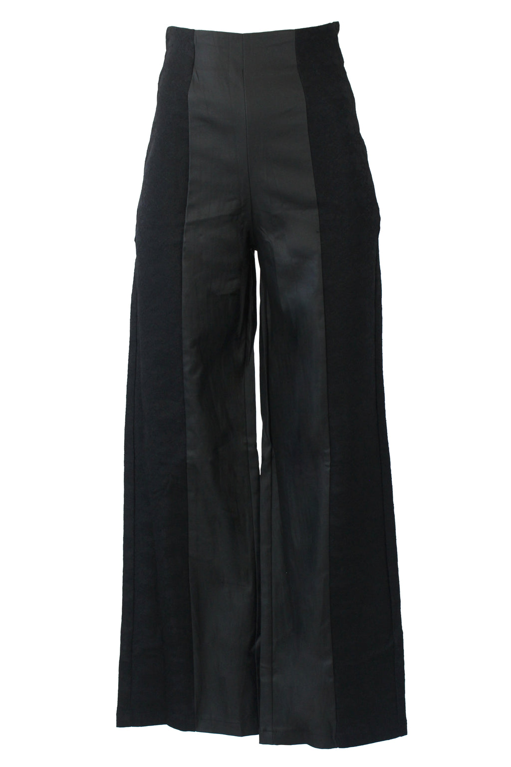 PS25889 Pantalón Mitad Vinipiel Mitad Bordado