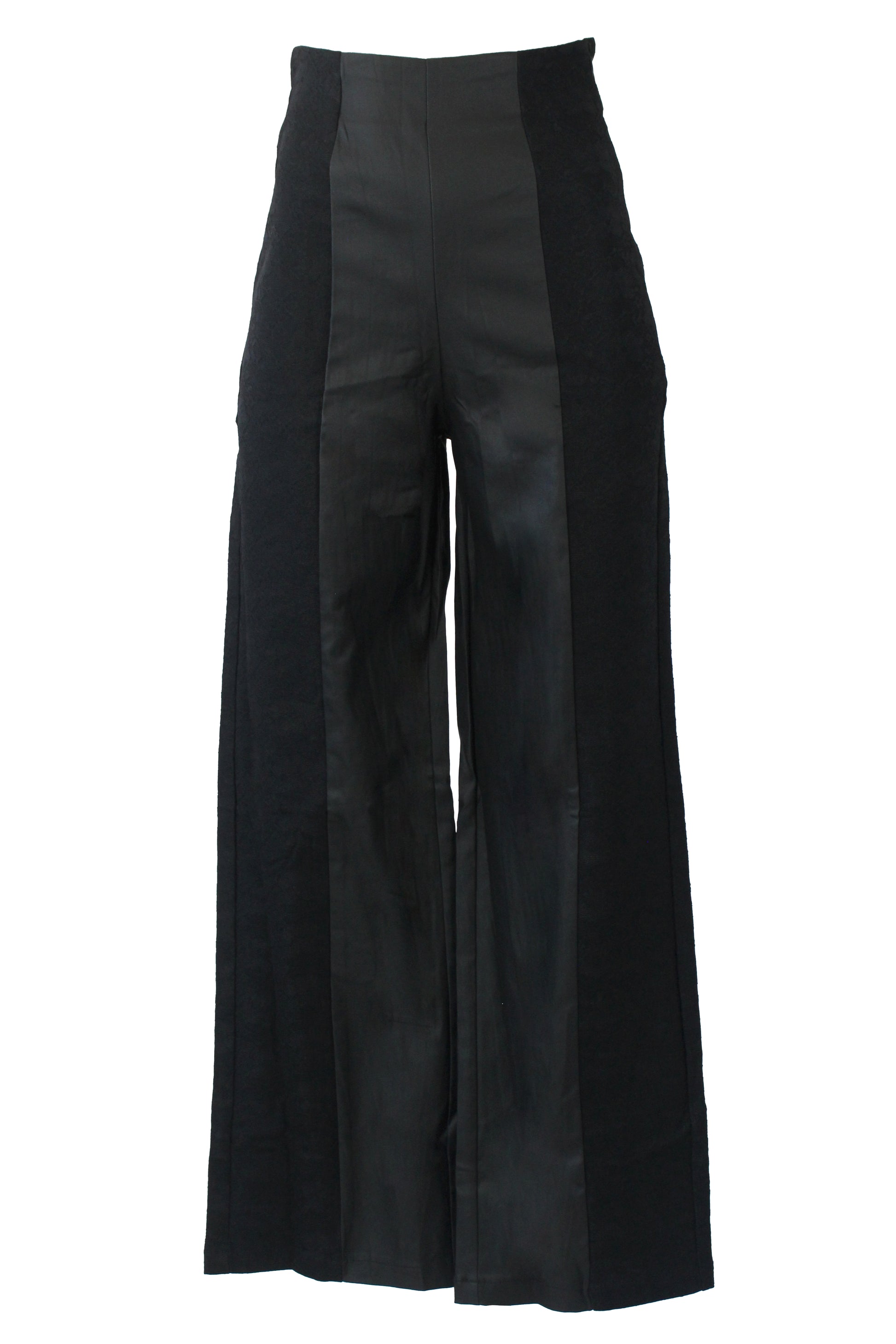 PS25889 Pantalón Mitad Vinipiel Mitad Bordado