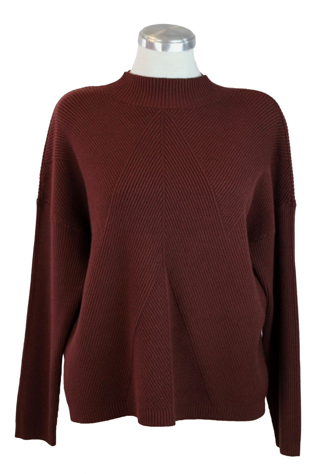 OJ-2660M Suéter Cuello de Tortuga Líneas Cruzadas