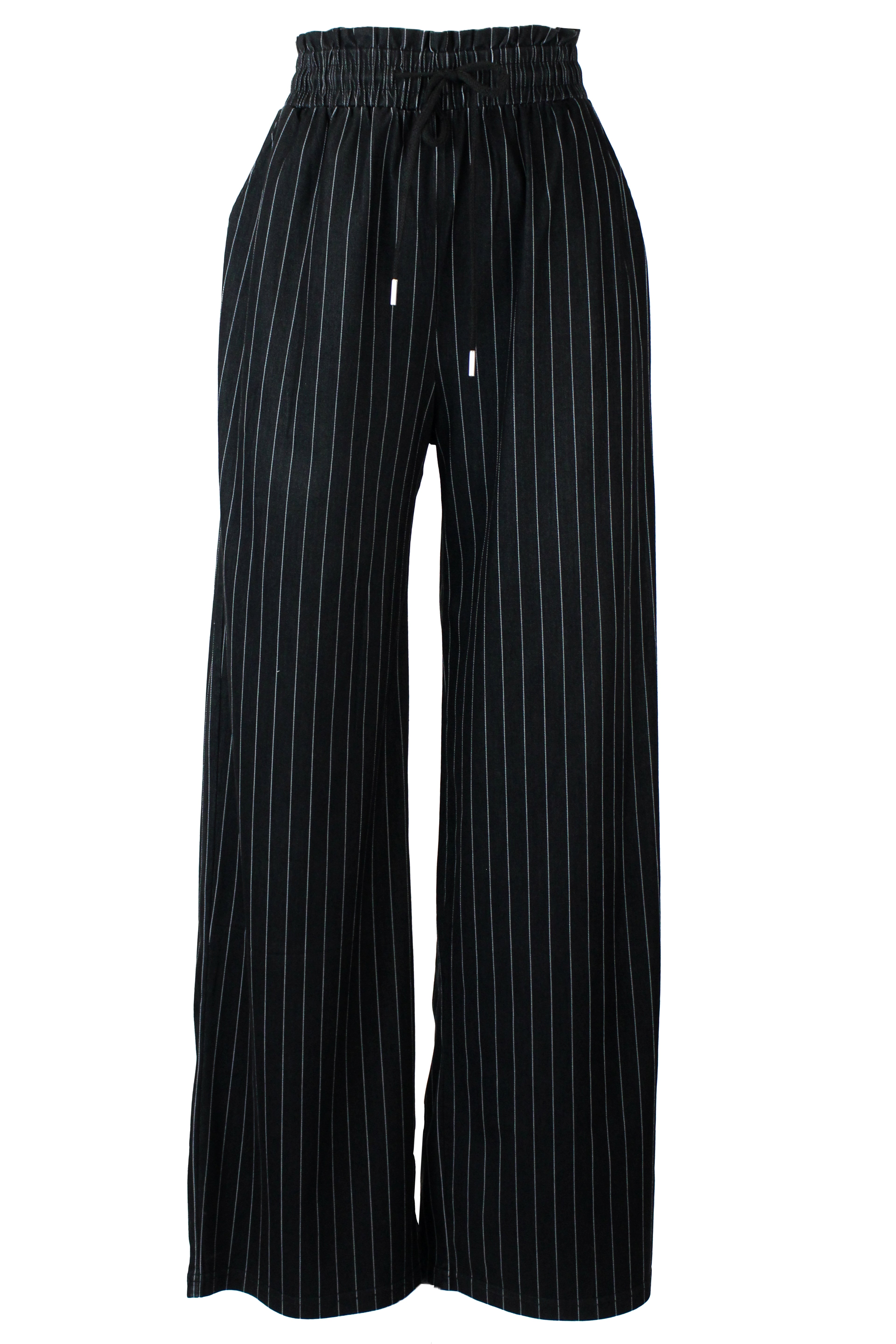 ZH-1657 Pantalón Ancho Diseño Líneas Olan Superior