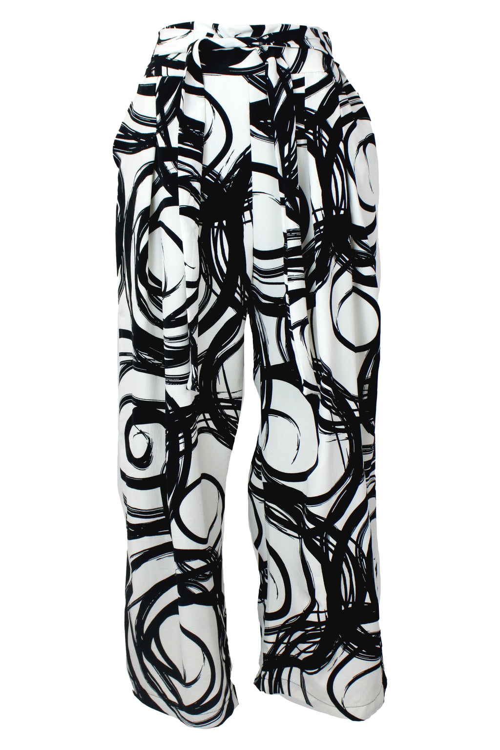 1PPE Pantalón Pinza Estampado con Lazo