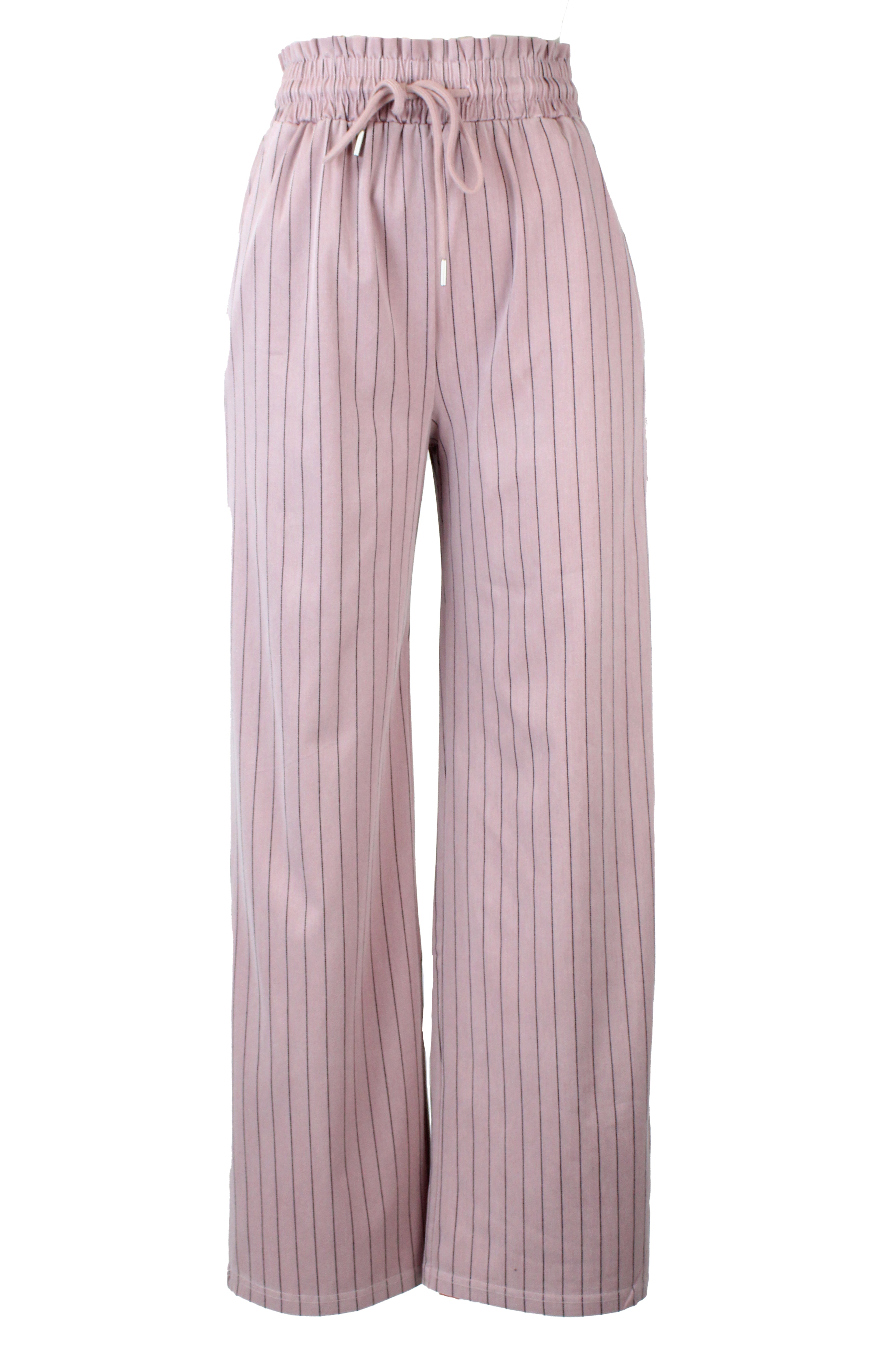 ZH-1657 Pantalón Ancho Diseño Líneas Olan Superior