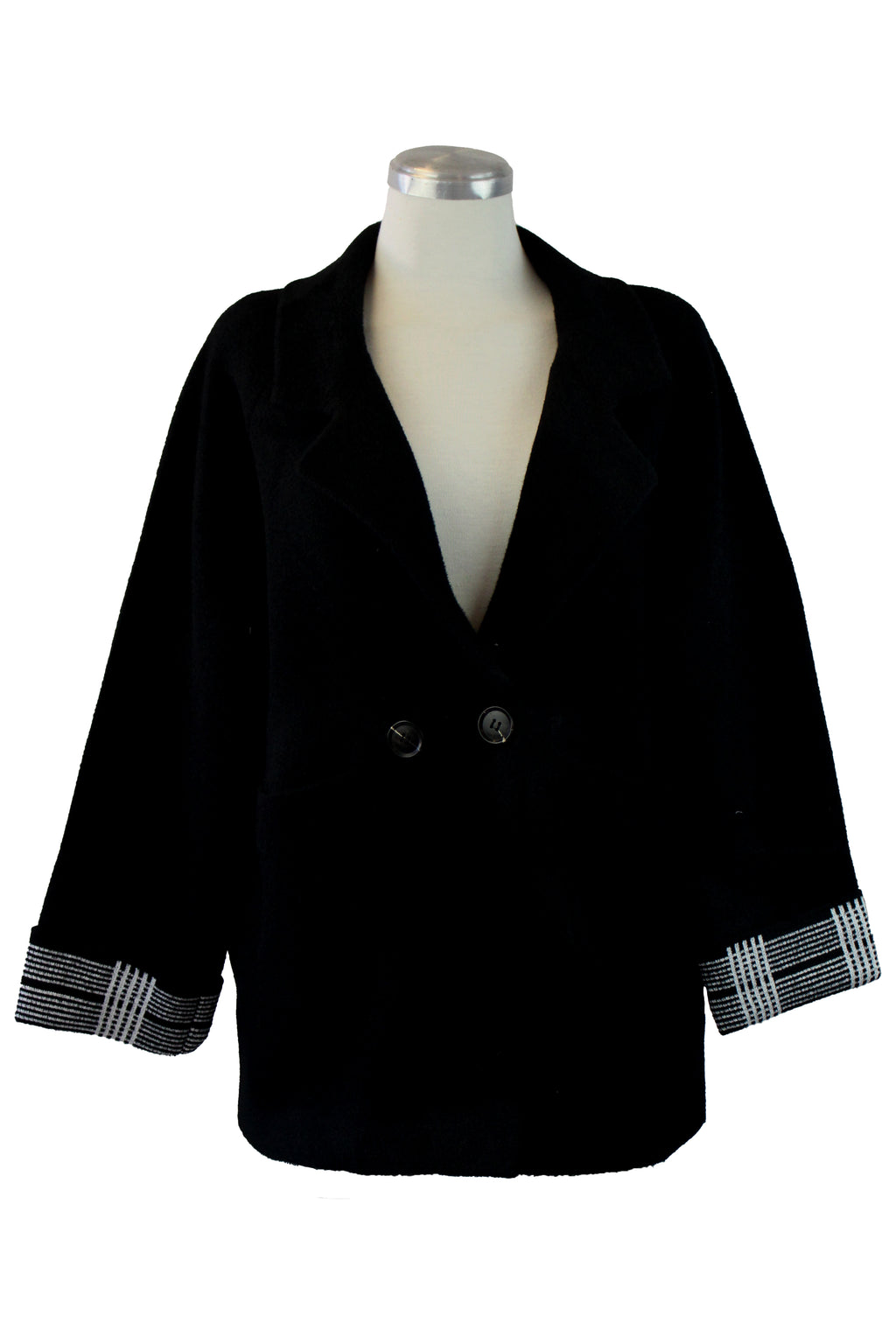 20908 Saco Afelpado Manga Bordada