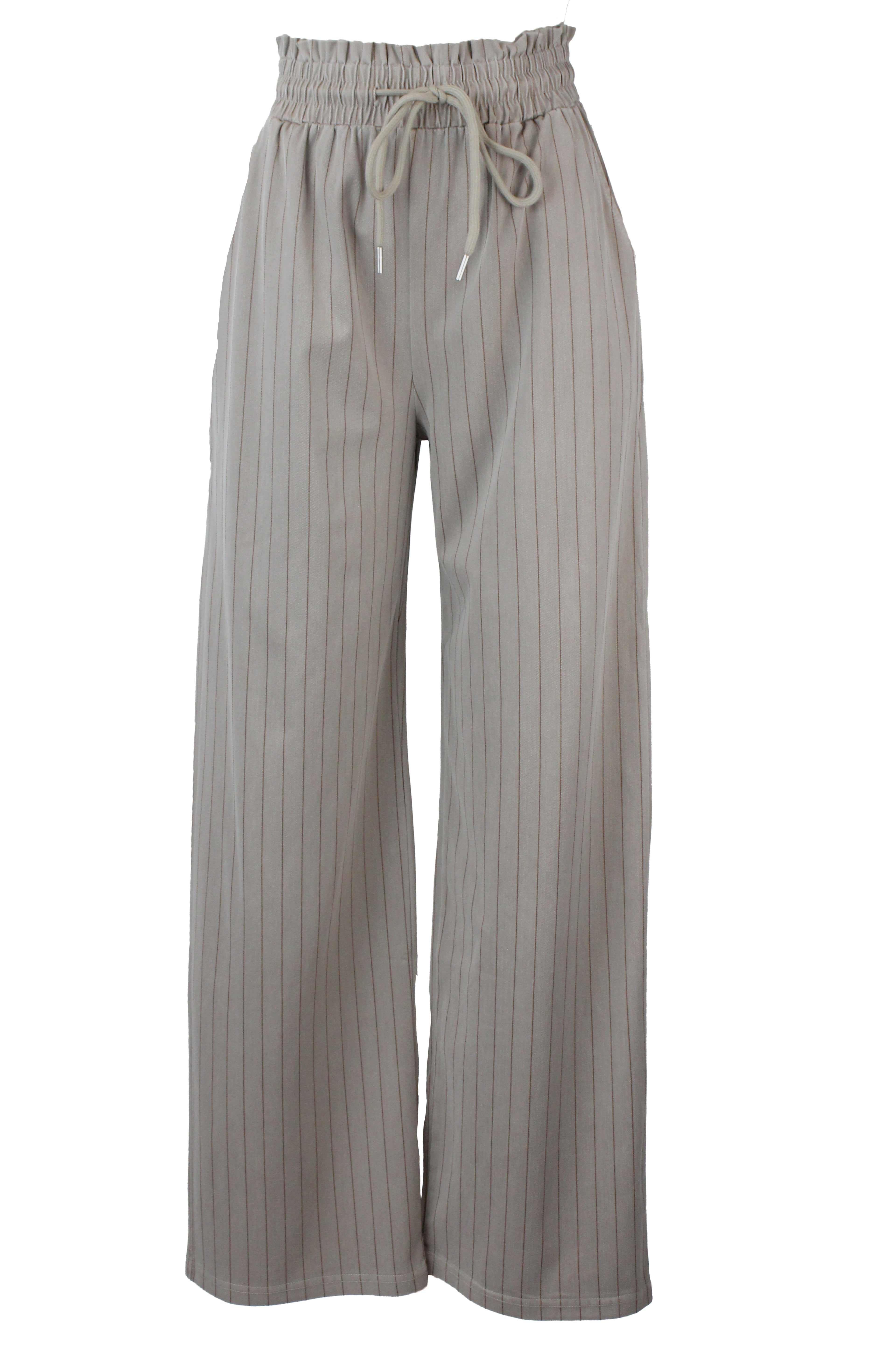 ZH-1657 Pantalón Ancho Diseño Líneas Olan Superior