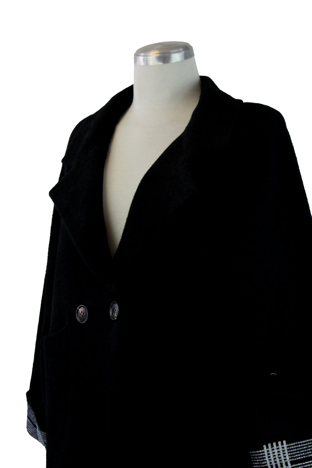 20908 Saco Afelpado Manga Bordada