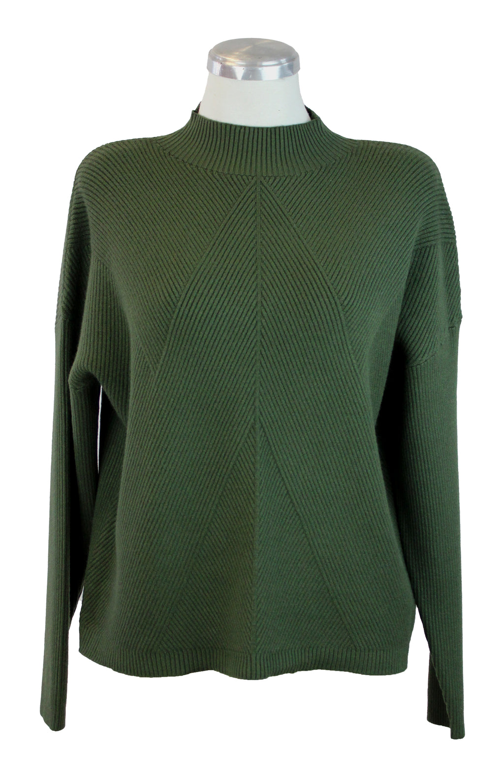 OJ-2660M Suéter Cuello de Tortuga Líneas Cruzadas