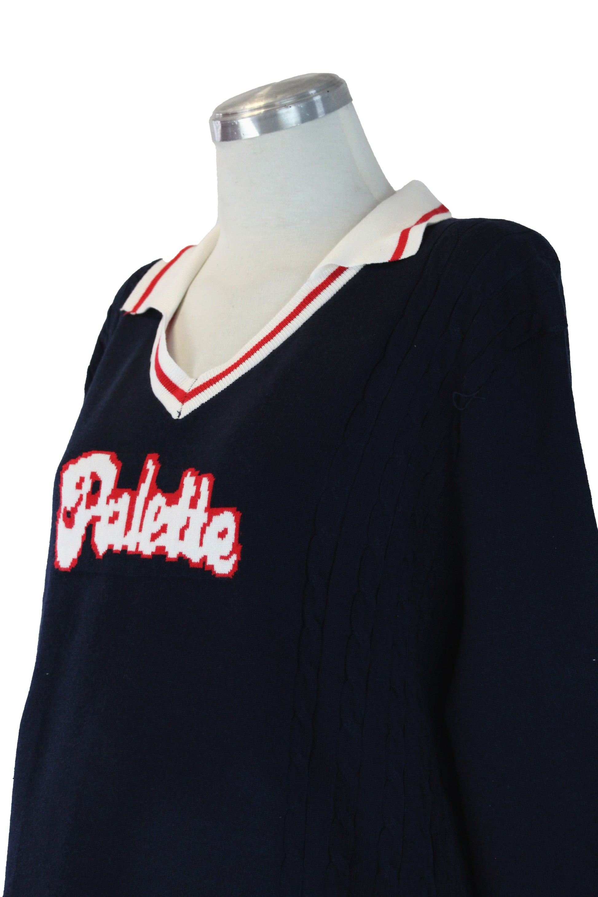 WJ-1093 Conjunto Suéter Palette con Cuello y Franjas