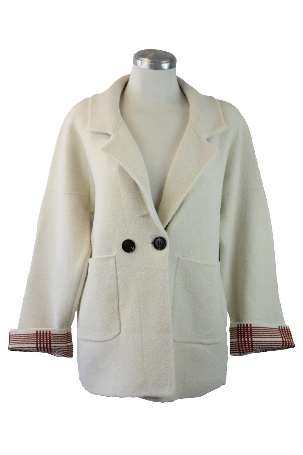 20908 Saco Afelpado Manga Bordada