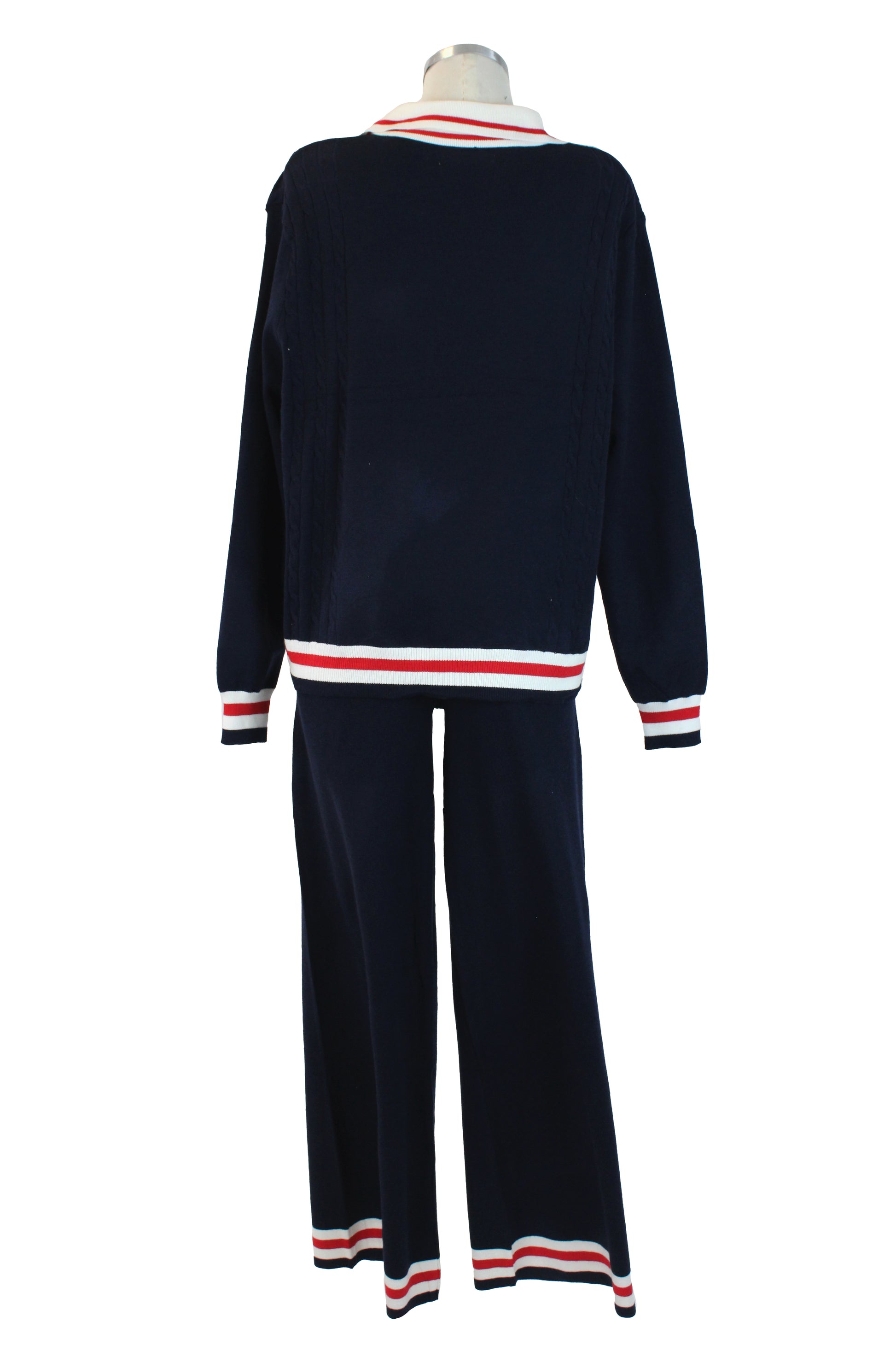 WJ-1093 Conjunto Suéter Palette con Cuello y Franjas