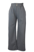 ZH-1786 Pantalon Recto con Pretina y Elastico Dos Botones Madera