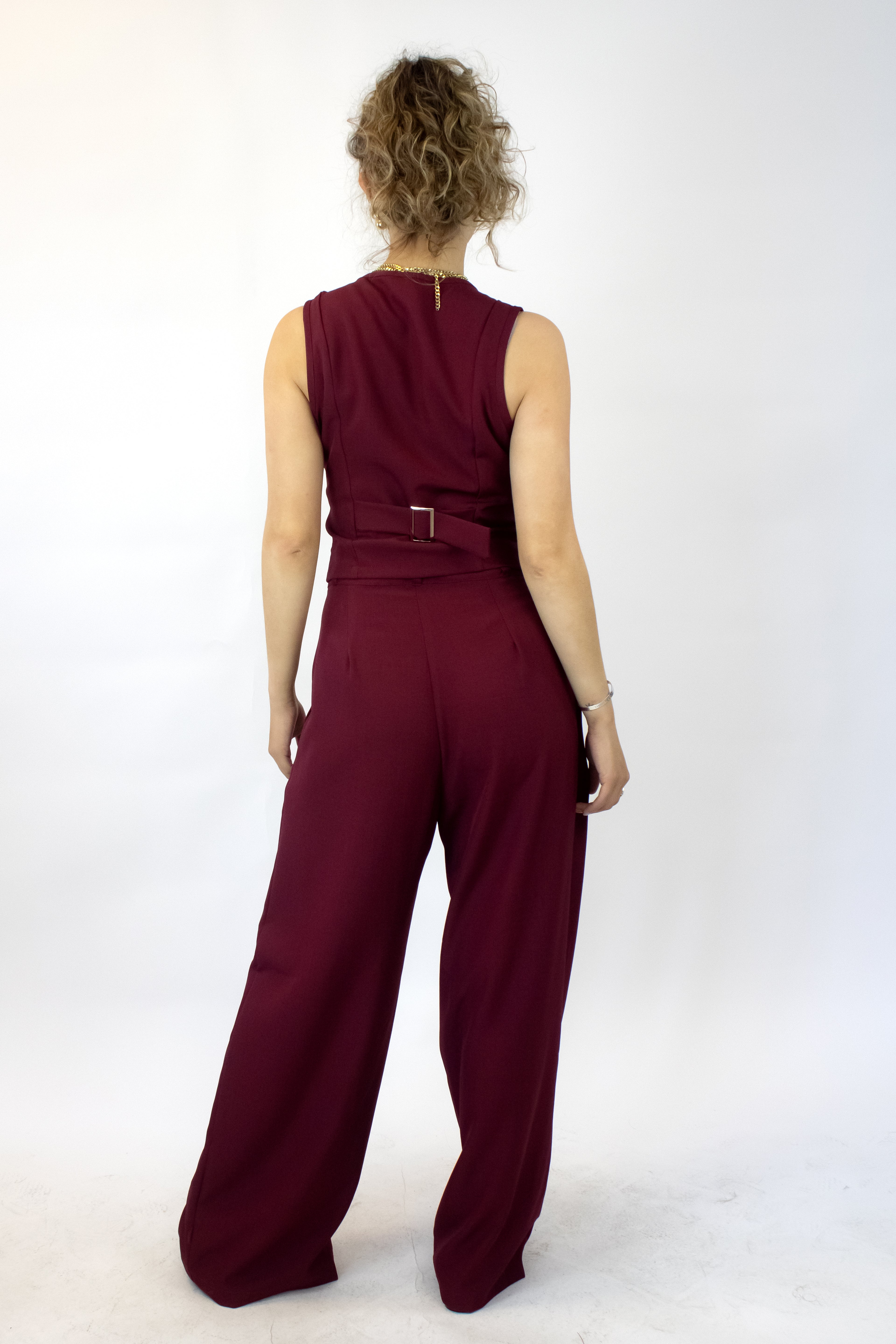 1220BTJ Conjunto Chaleco con  Hebilla Dorada