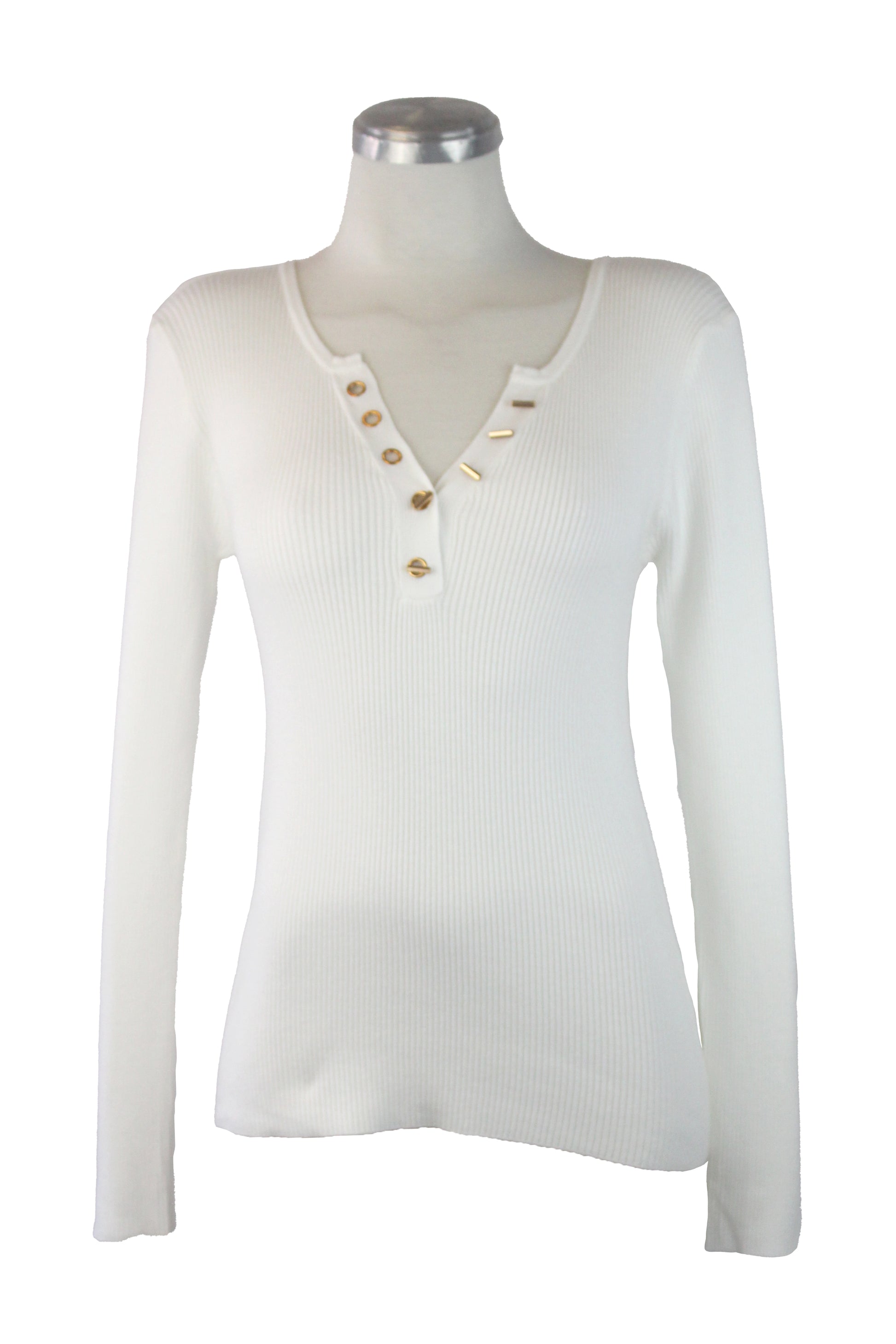 H19203 Suéter Rayas Sujetadores en Cuello