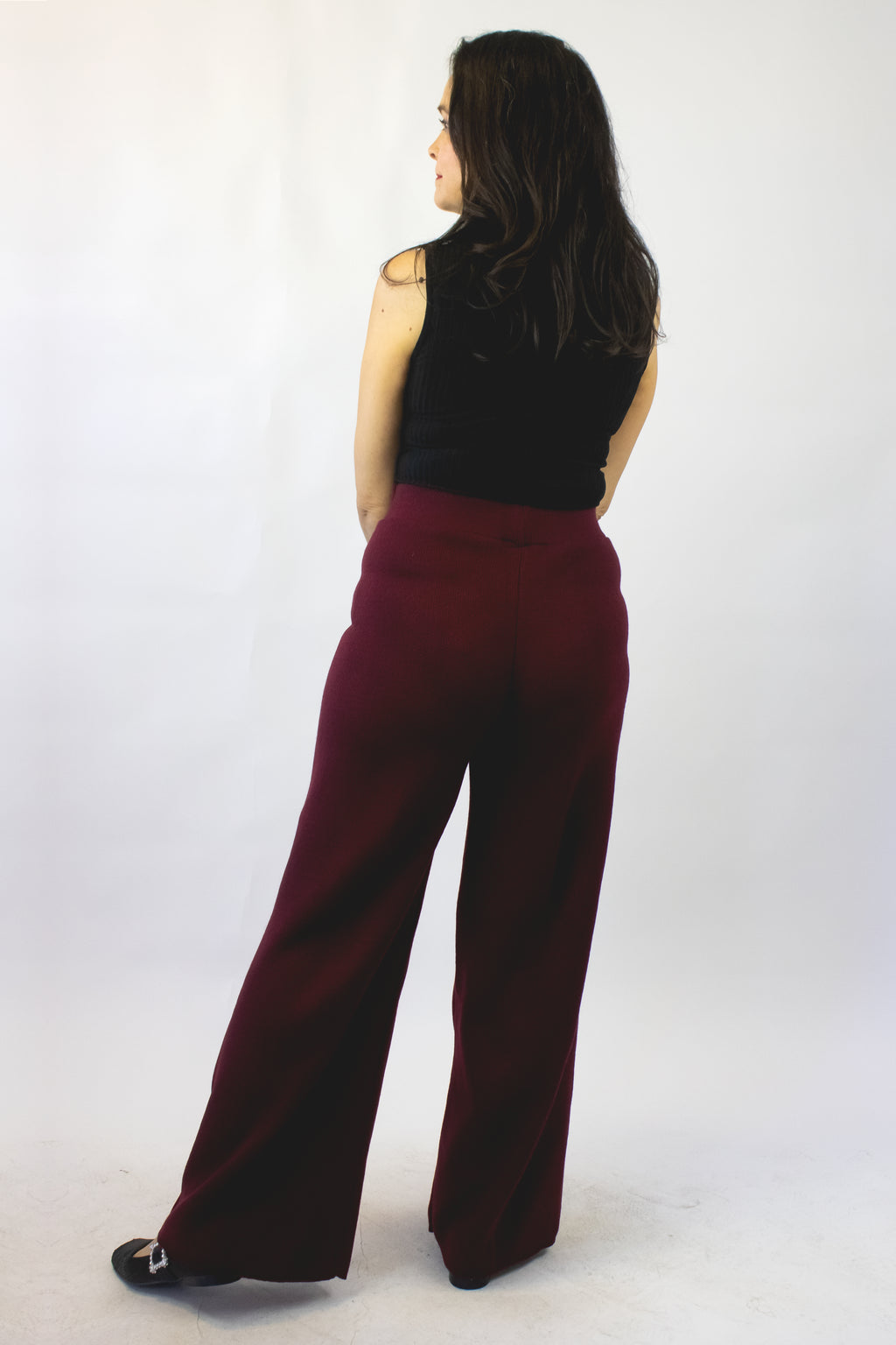 23543 Pantalón Recto Tejido con Pretina