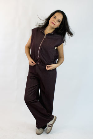 MK-0592 Conjunto de Mezclilla sin Mangas y Cuello Alto