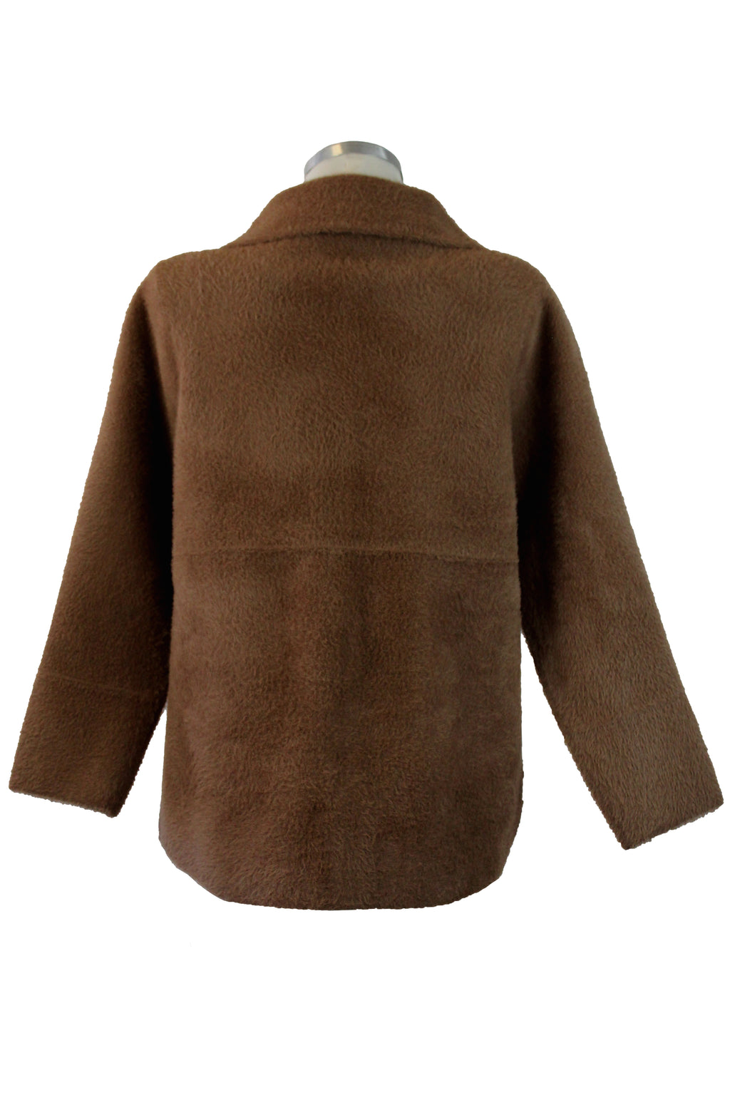 B256 Saco Afelpado Con Botón Negro