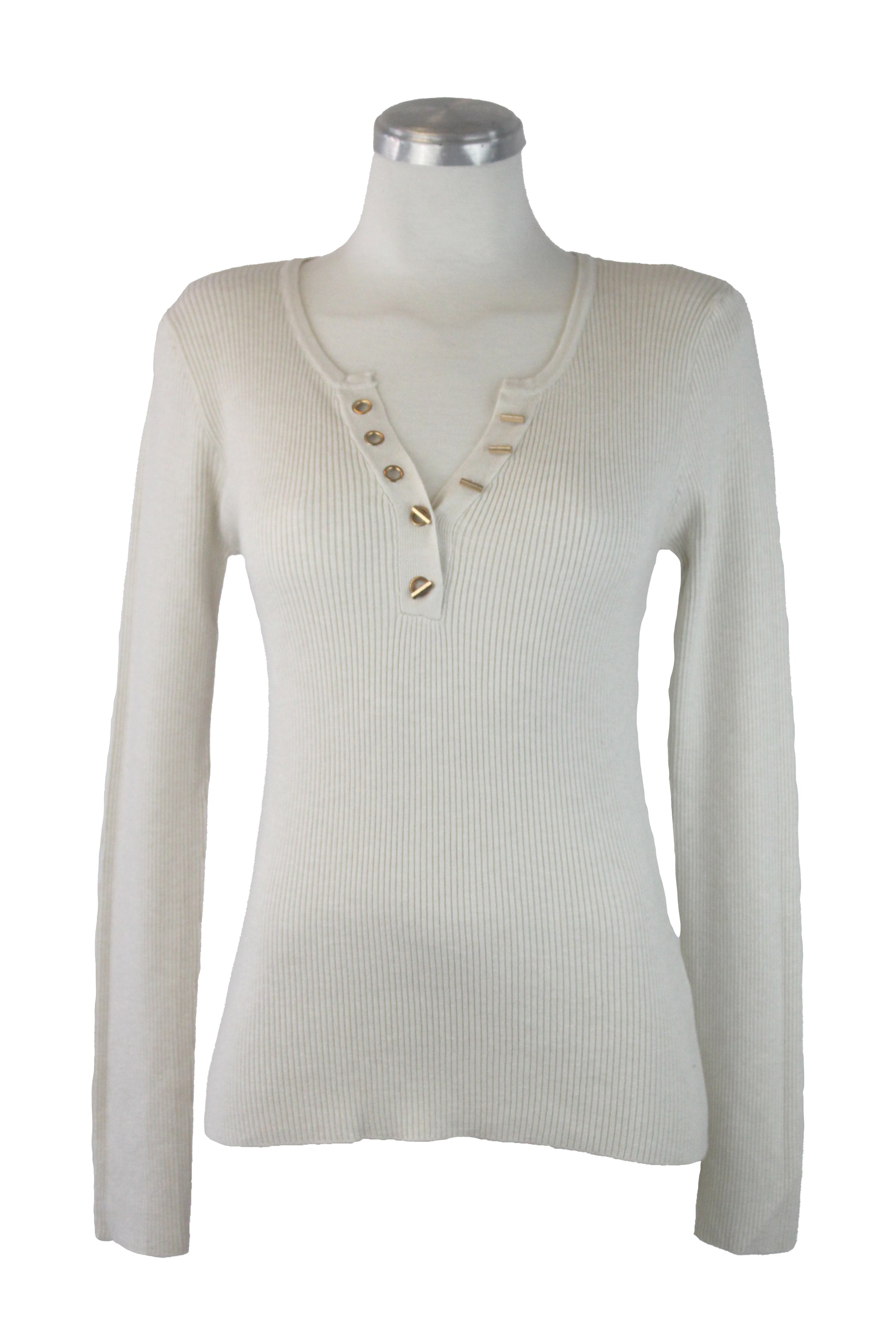 H19203 Suéter Rayas Sujetadores en Cuello