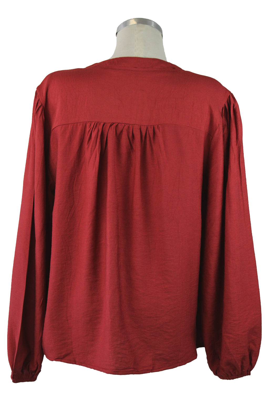 E373 Camisa Cuello Bordado Con Botones