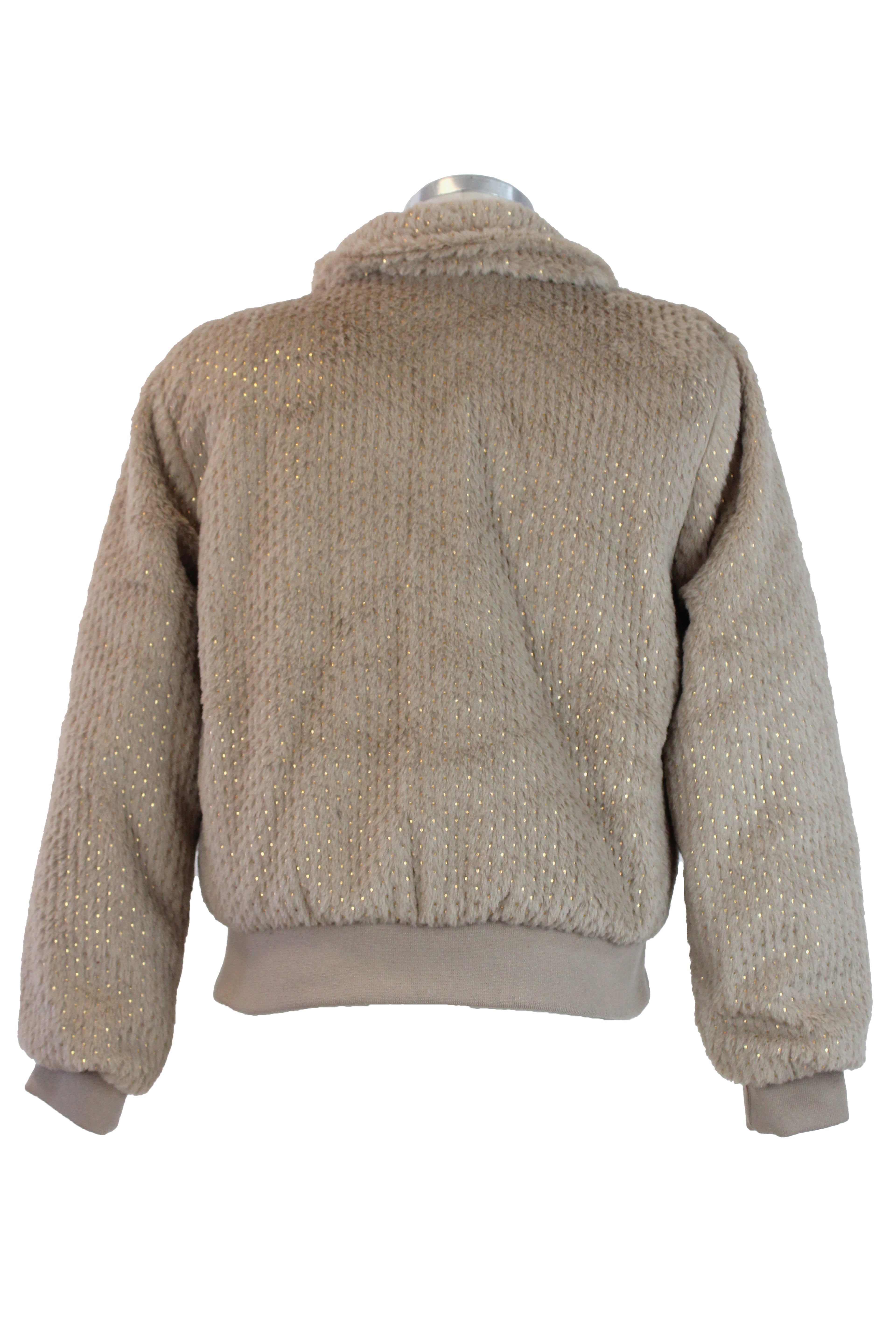 MXT24158F Chamarra Afelpada con Brillos