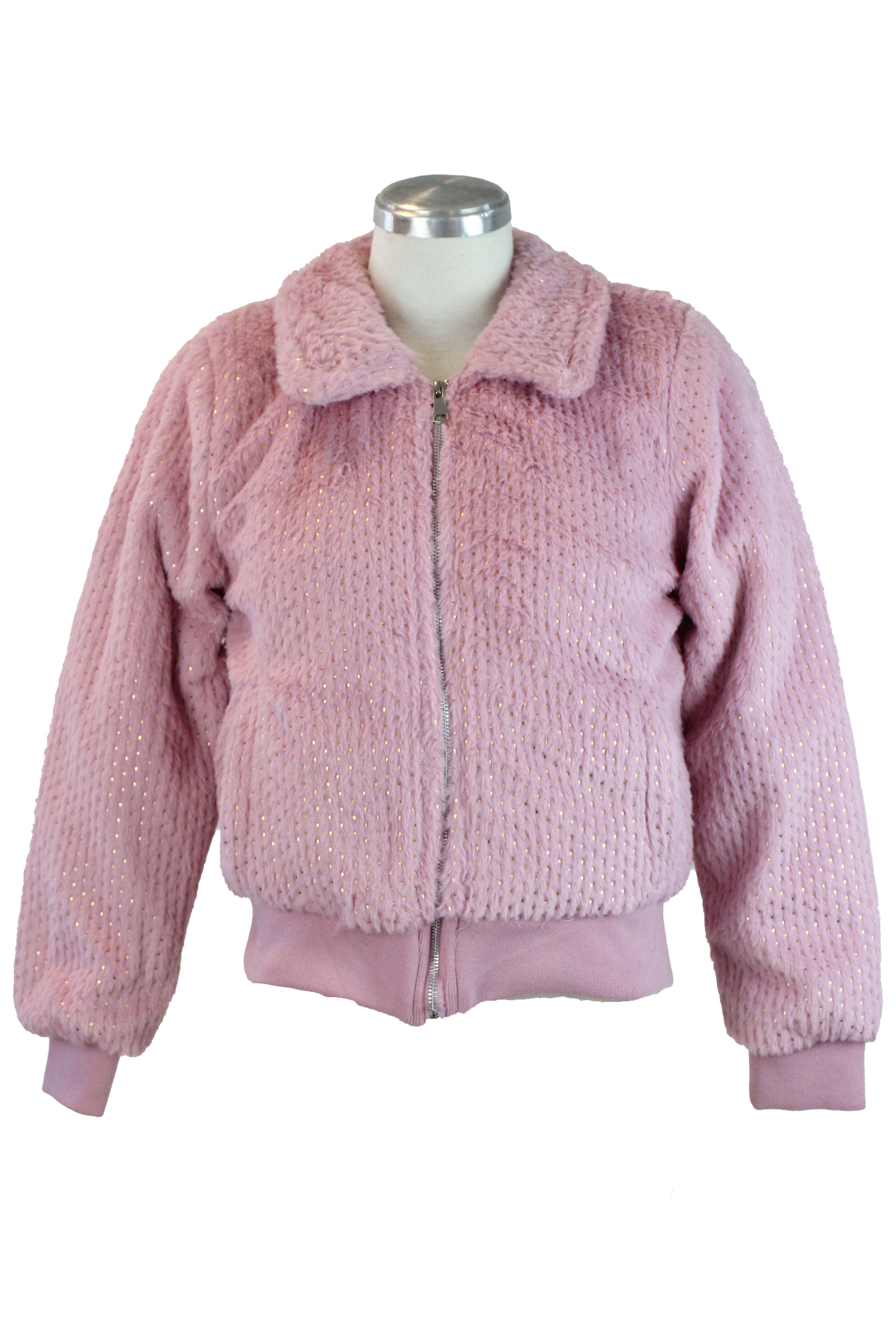 MXT24158F Chamarra Afelpada con Brillos