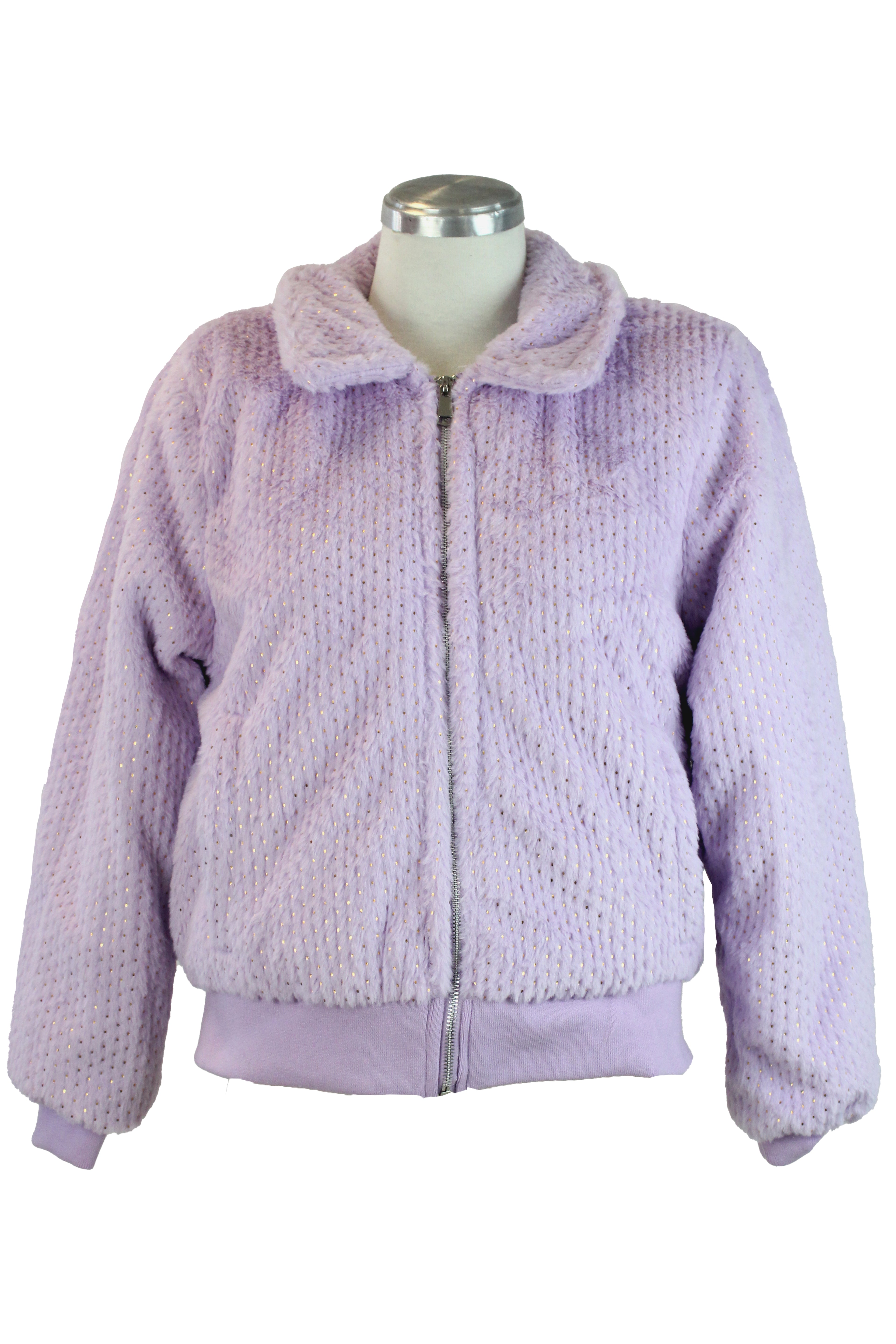 MXT24158F Chamarra Afelpada con Brillos