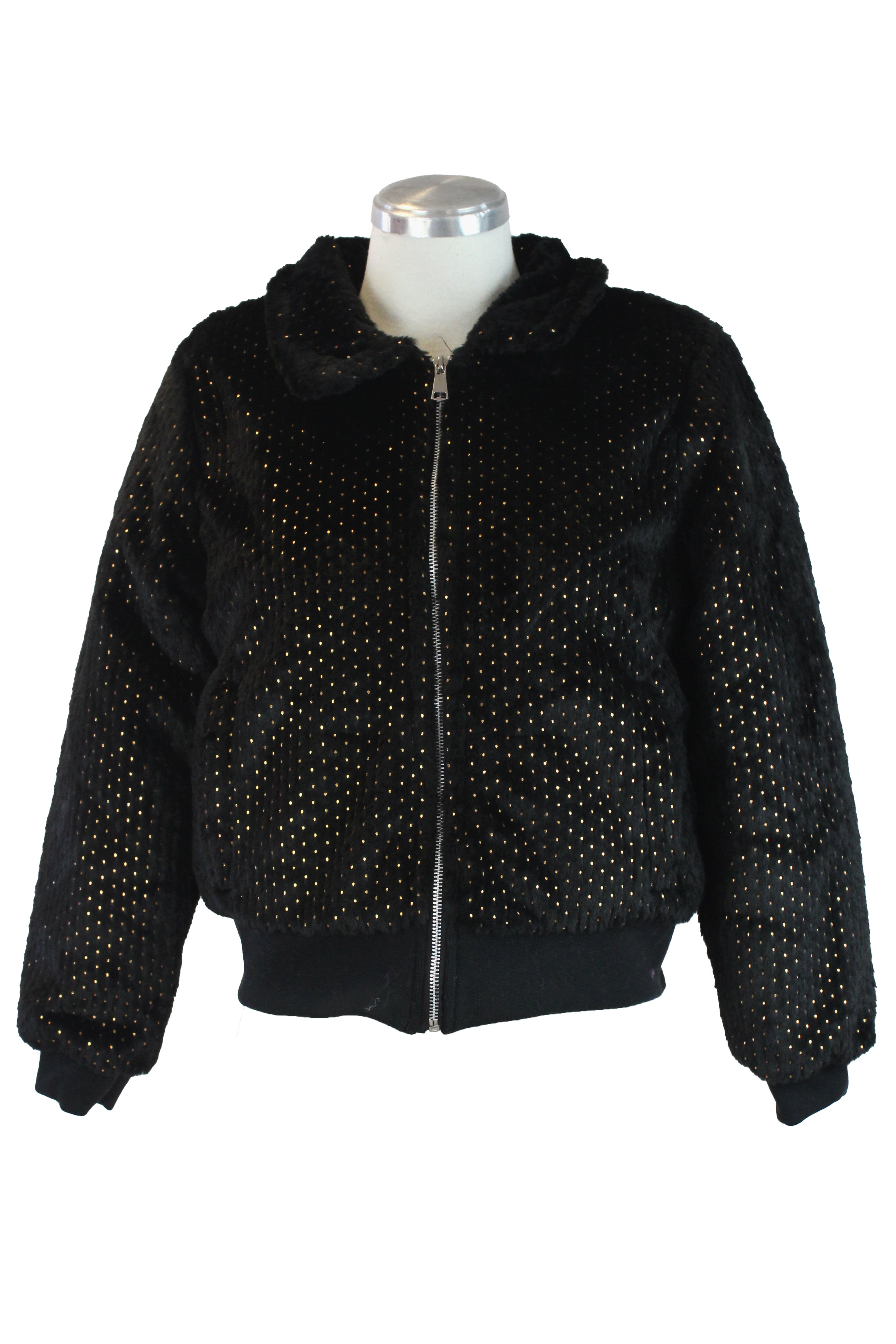 MXT24158F Chamarra Afelpada con Brillos