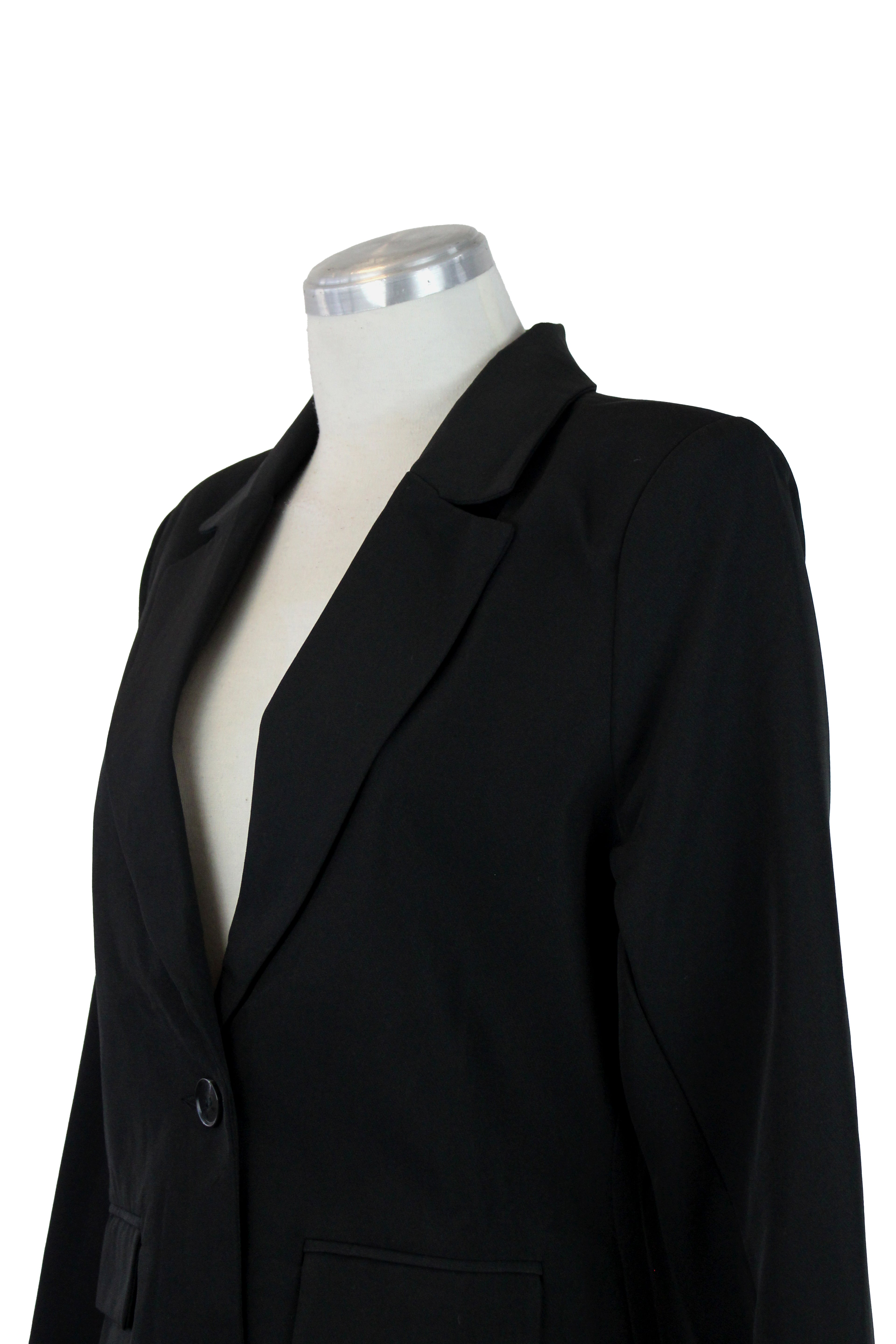 001 Saco Con Solapa 4 Botones y Bolsa Fantasia