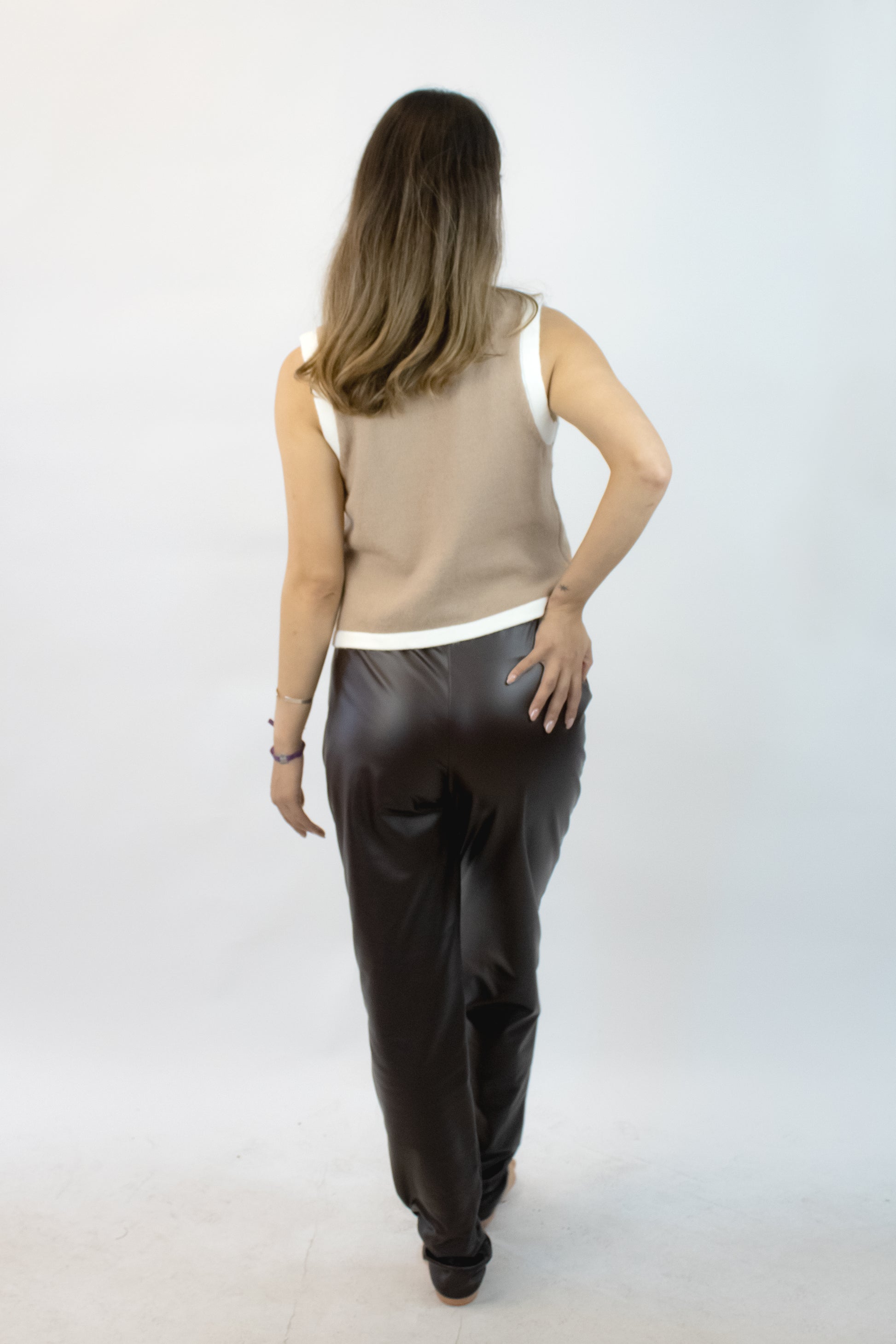 LK02644 Legging Vinipiel Afelpado Elastico Delgado