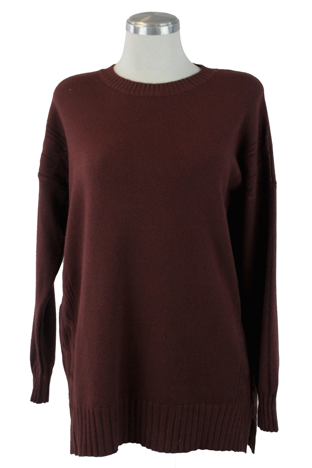 3238 Suéter Tejido y Doble Trenza a los Costados