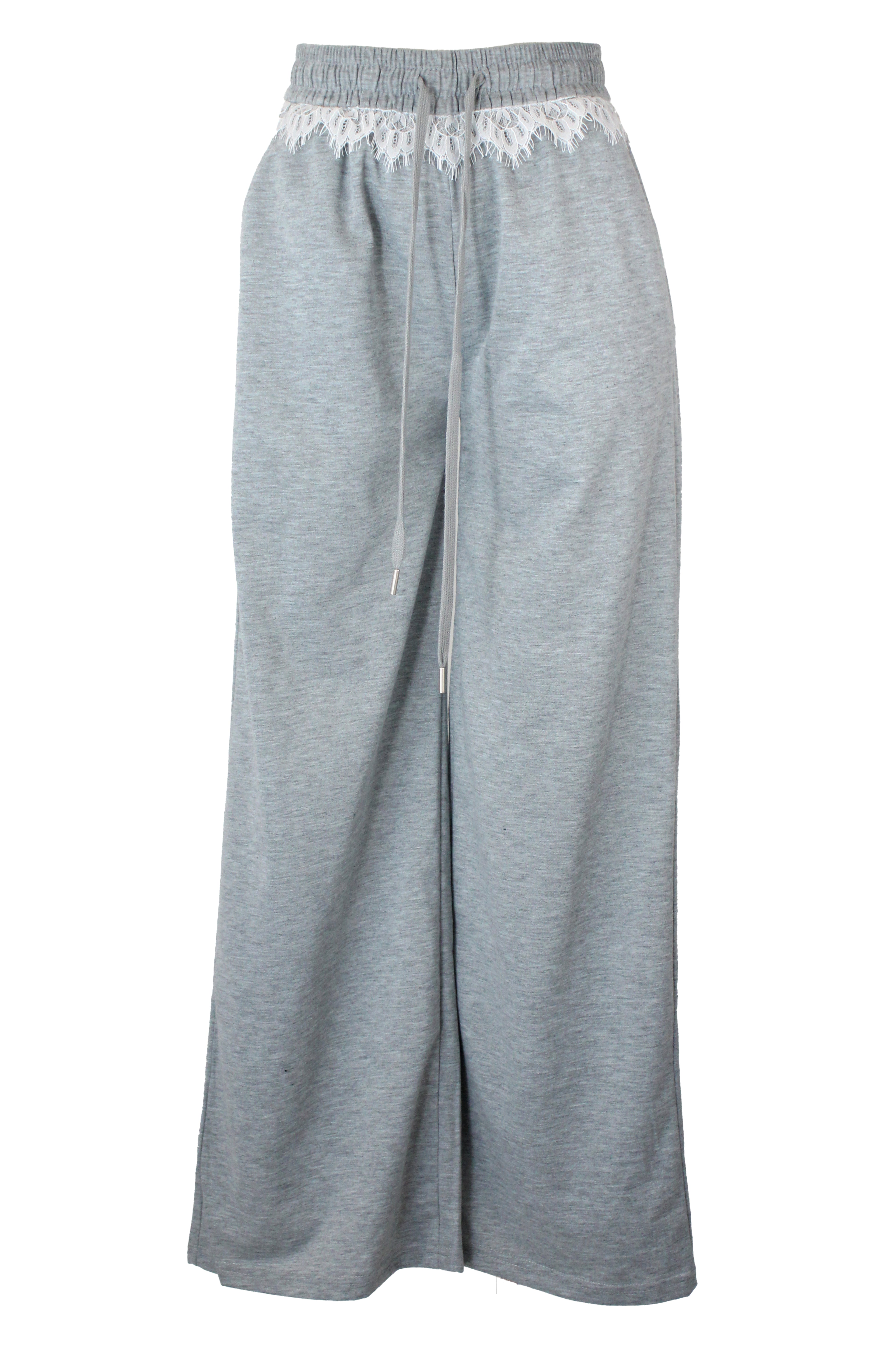 ZH-1675 Pantalonera Recta con Encaje Superior