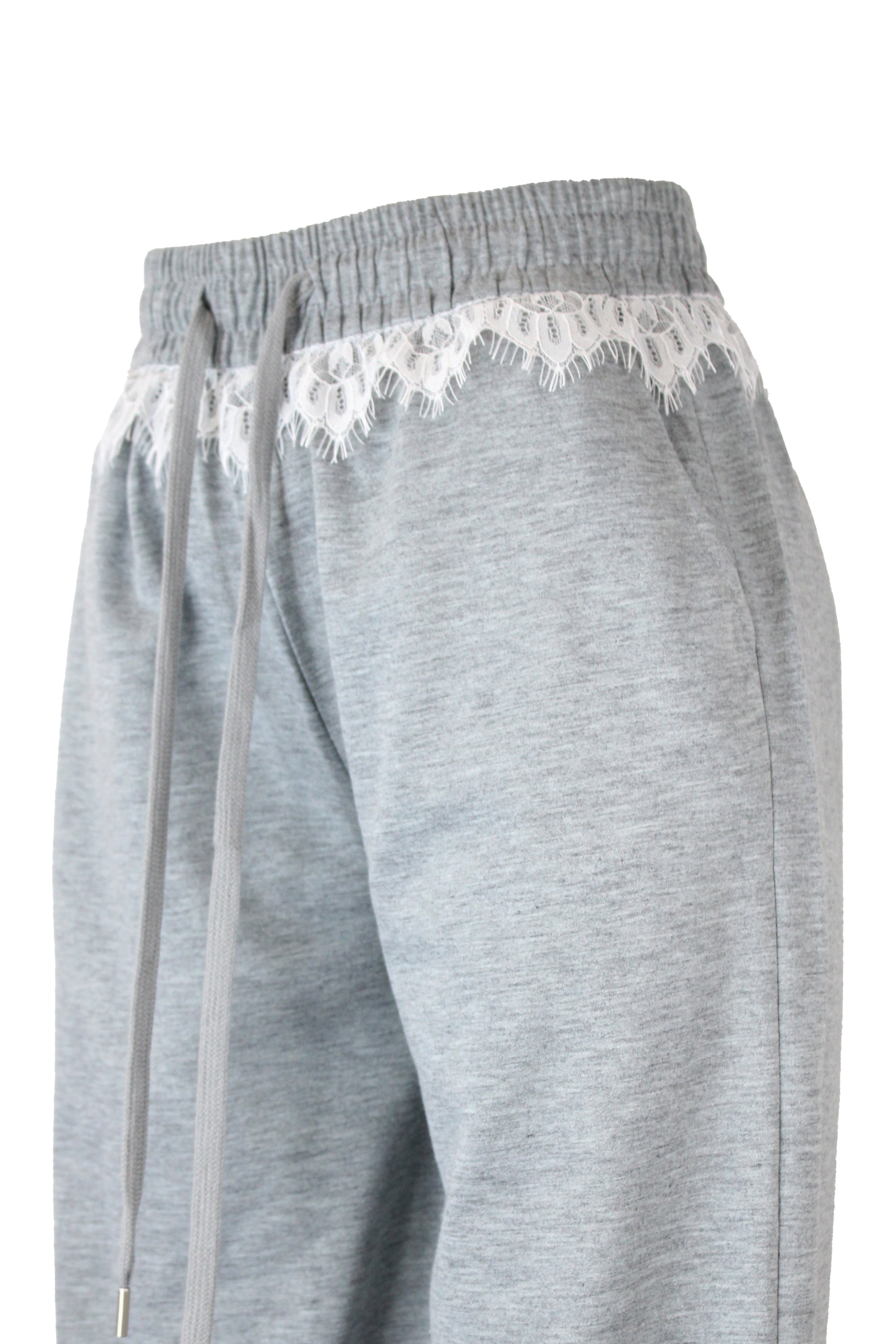 ZH-1675 Pantalonera Recta con Encaje Superior