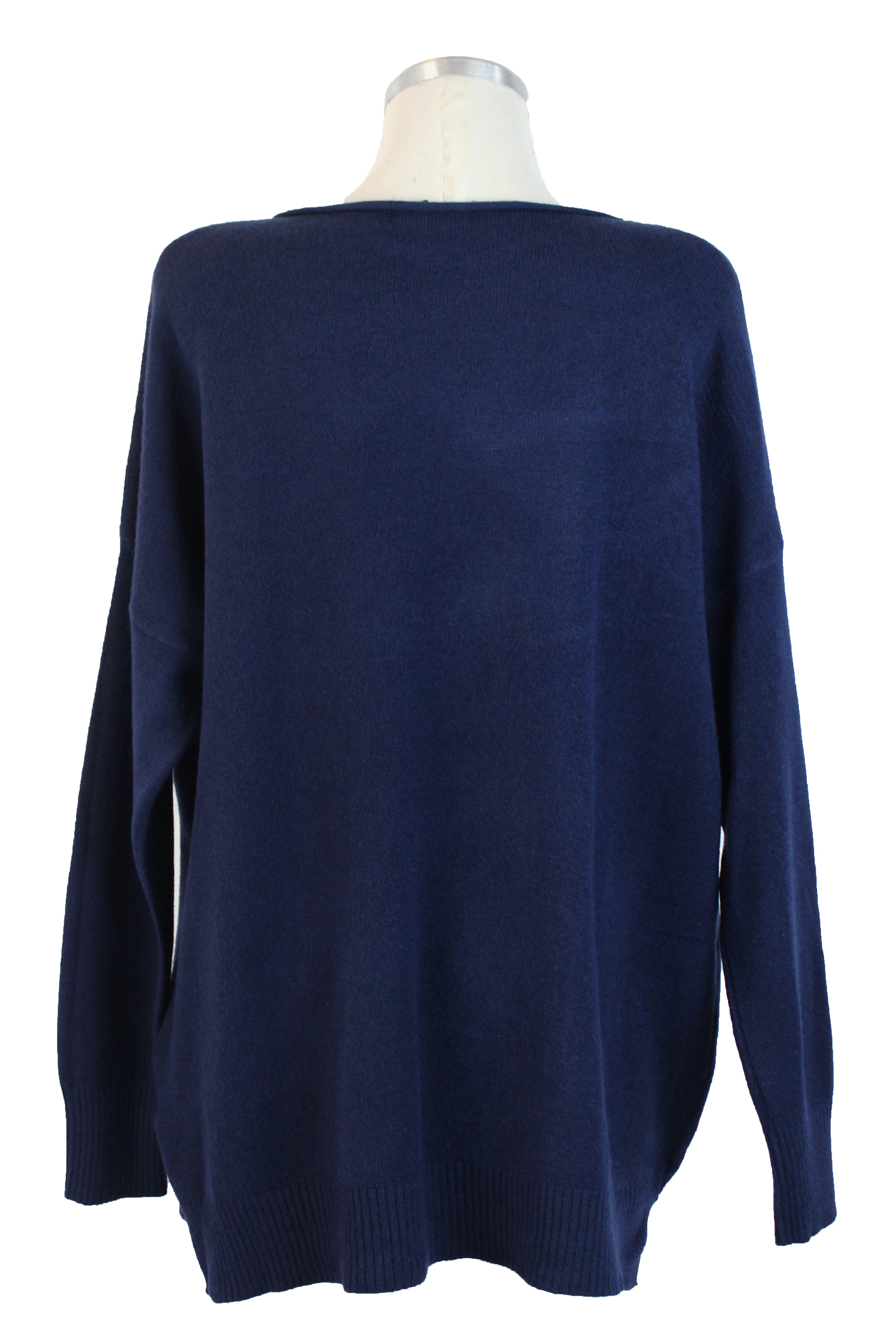 OJ-2746M Maxi Suéter Diseño Líneas Inferiores