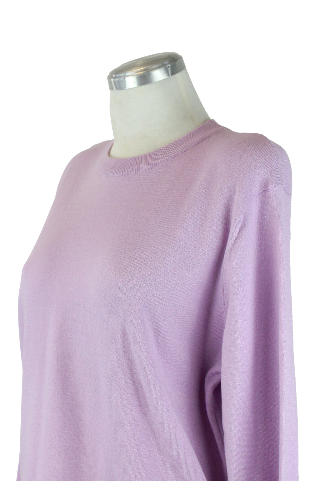 L1623 Suéter Liso Doble Costura Inferior