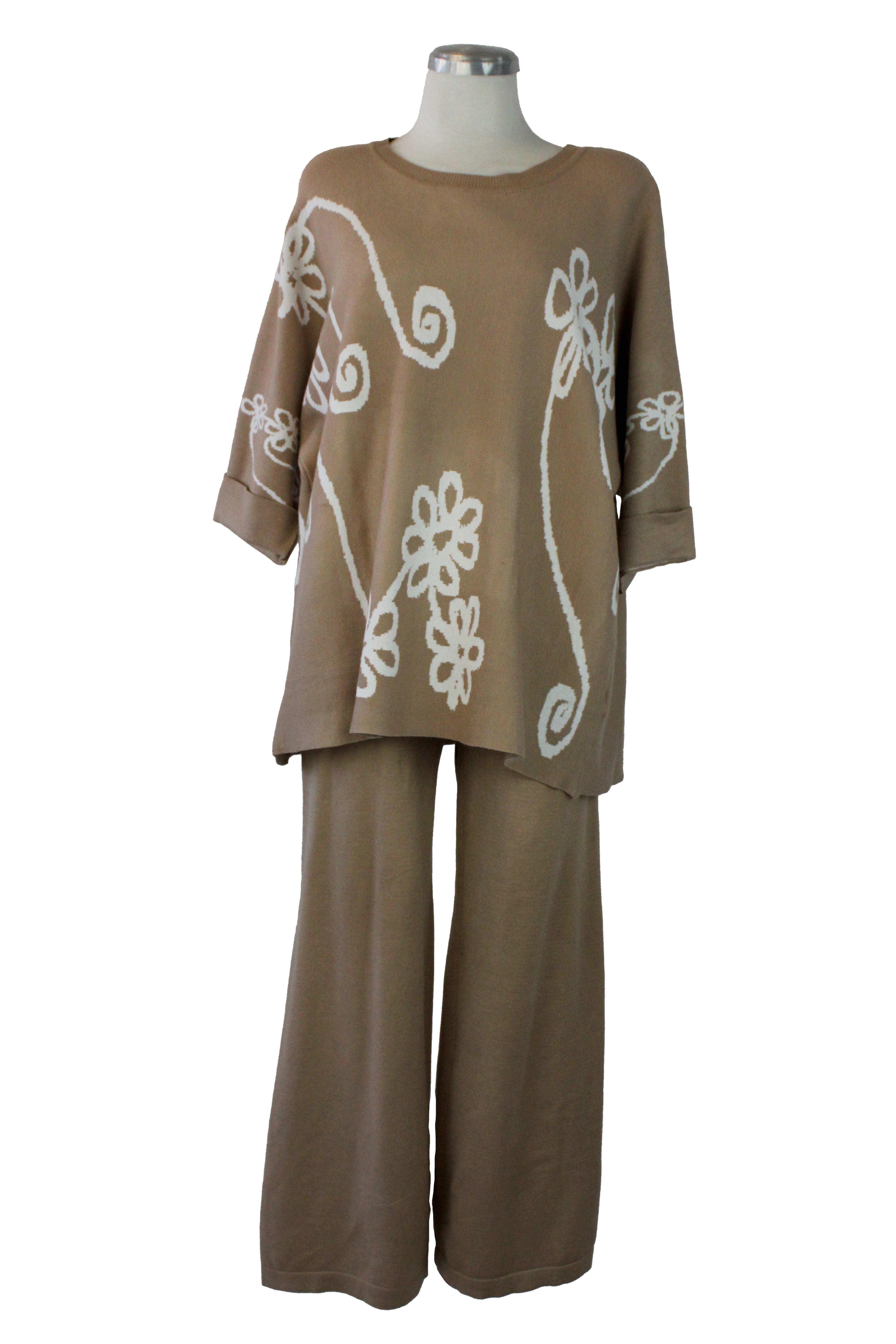 JSY804 Conjunto Suéter Diseño Flores