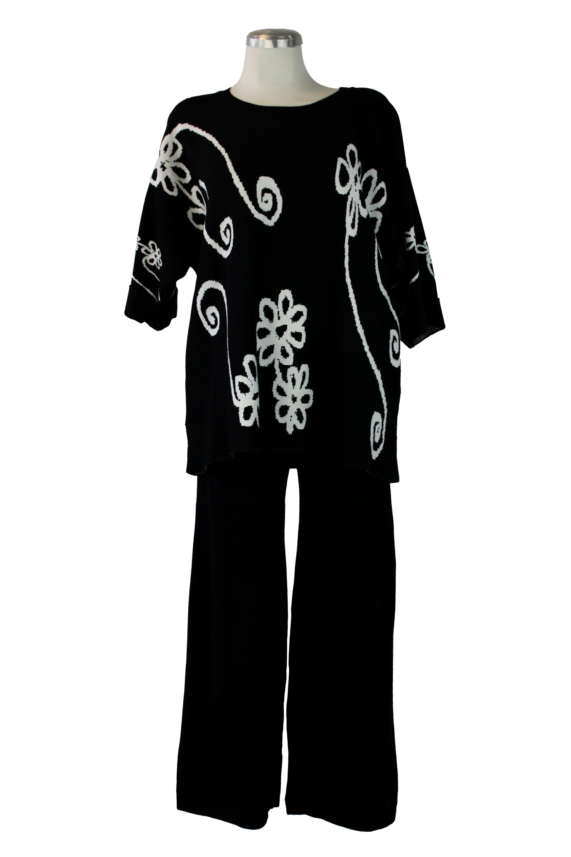 JSY804 Conjunto Suéter Diseño Flores