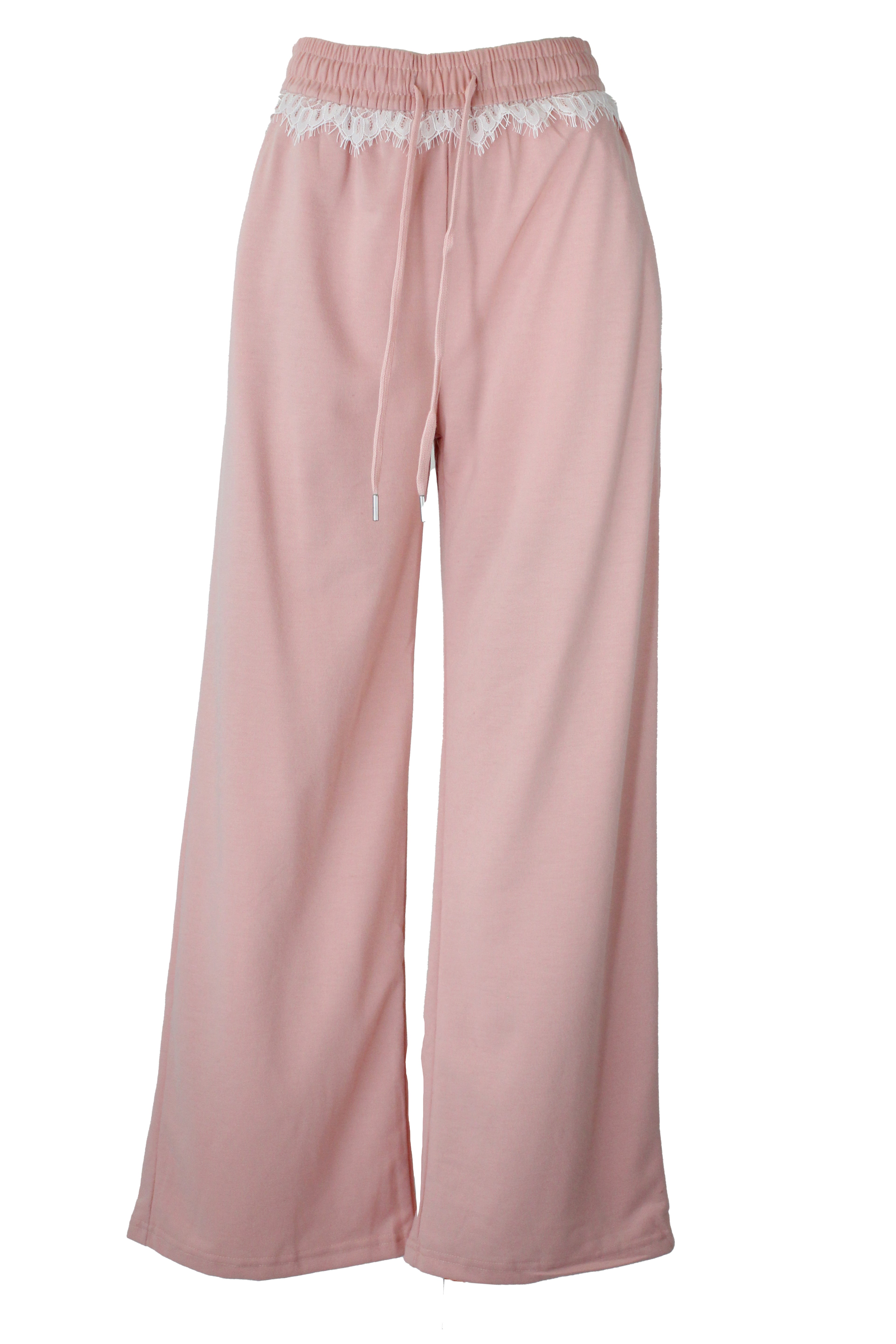 ZH-1675 Pantalonera Recta con Encaje Superior