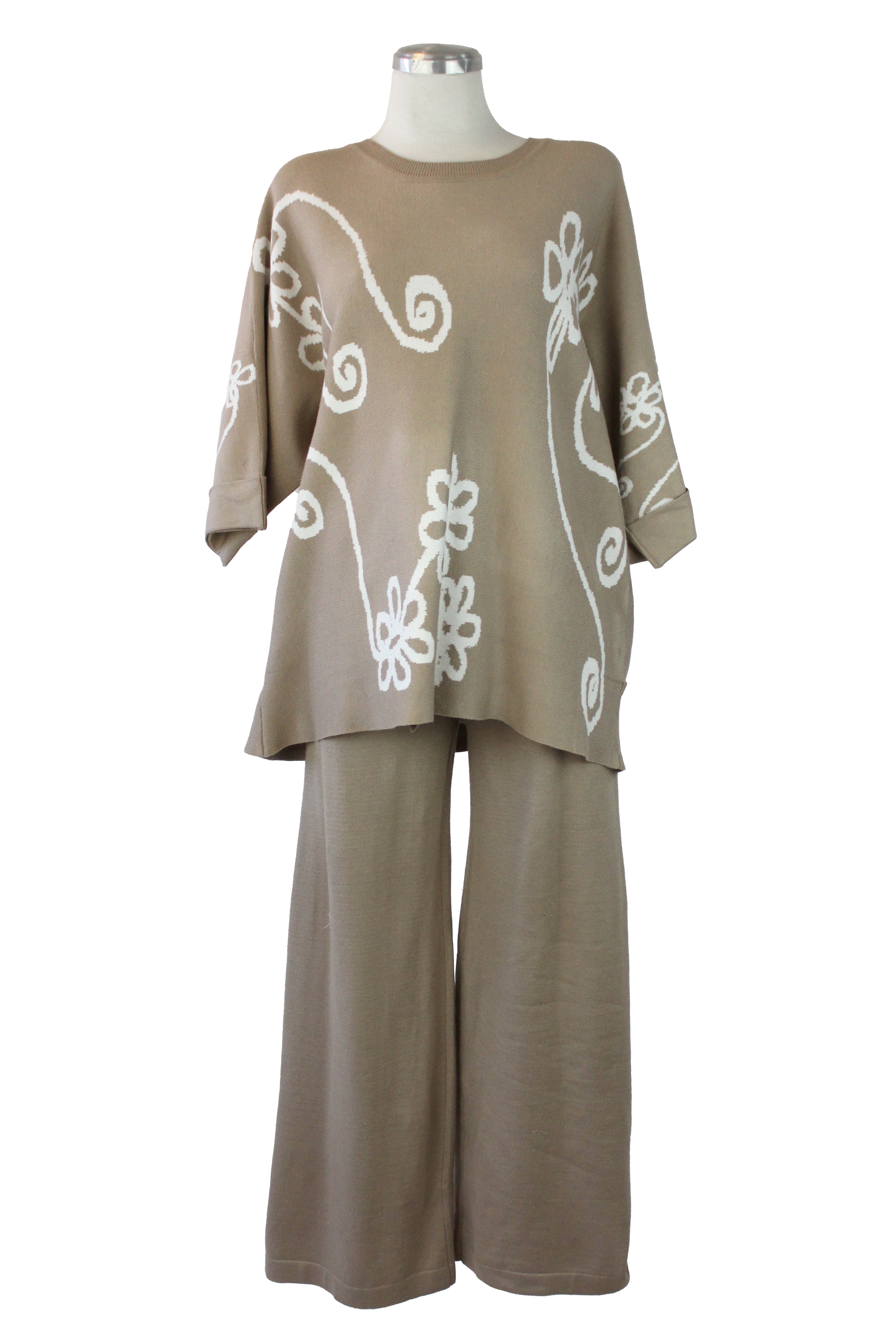 JSY804 Conjunto Suéter Diseño Flores