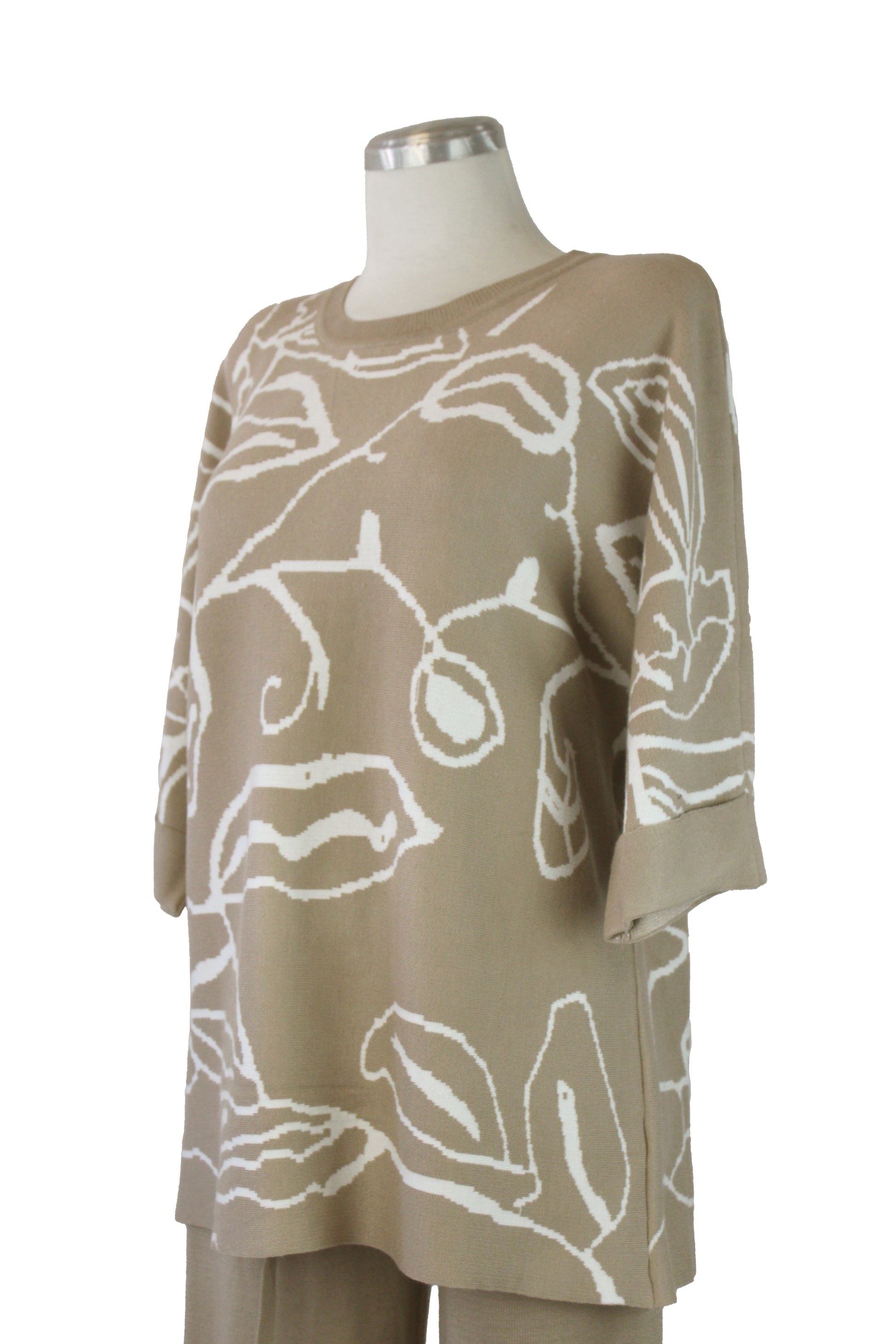 JSY803 Conjunto Suéter Diseño Hojas