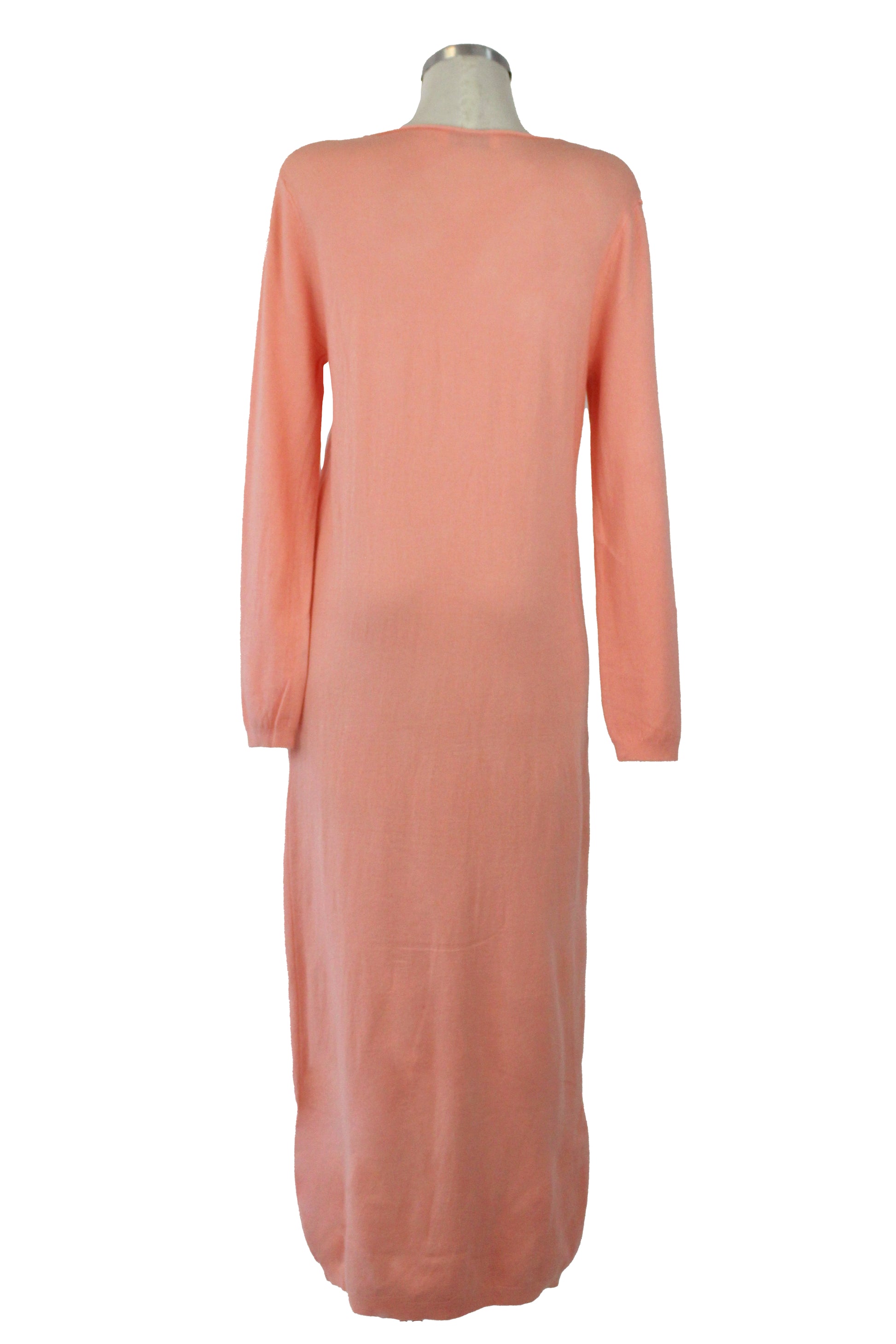 23-0008 Vestido Tipo Suéter Liso Cuello V