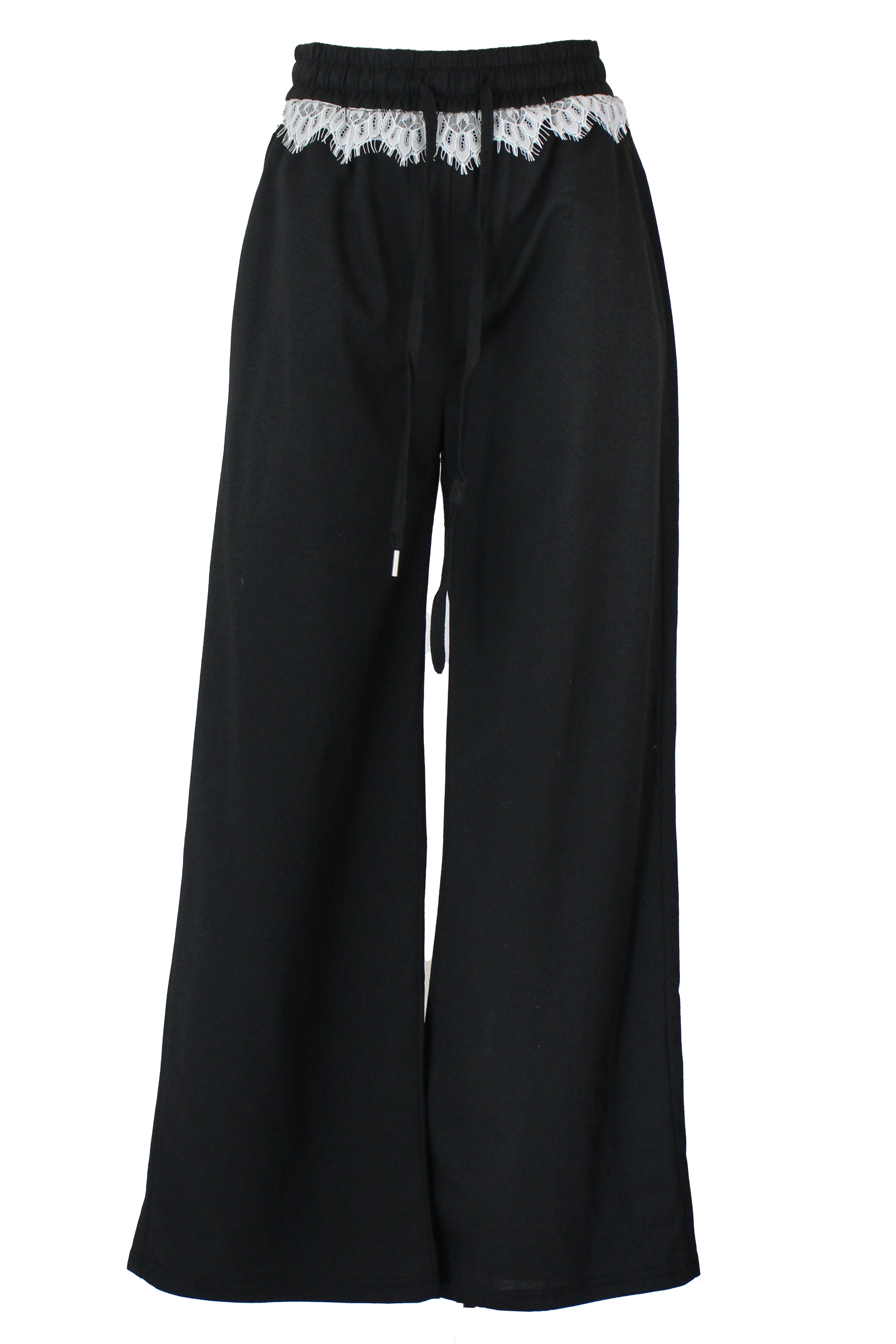 ZH-1675 Pantalonera Recta con Encaje Superior